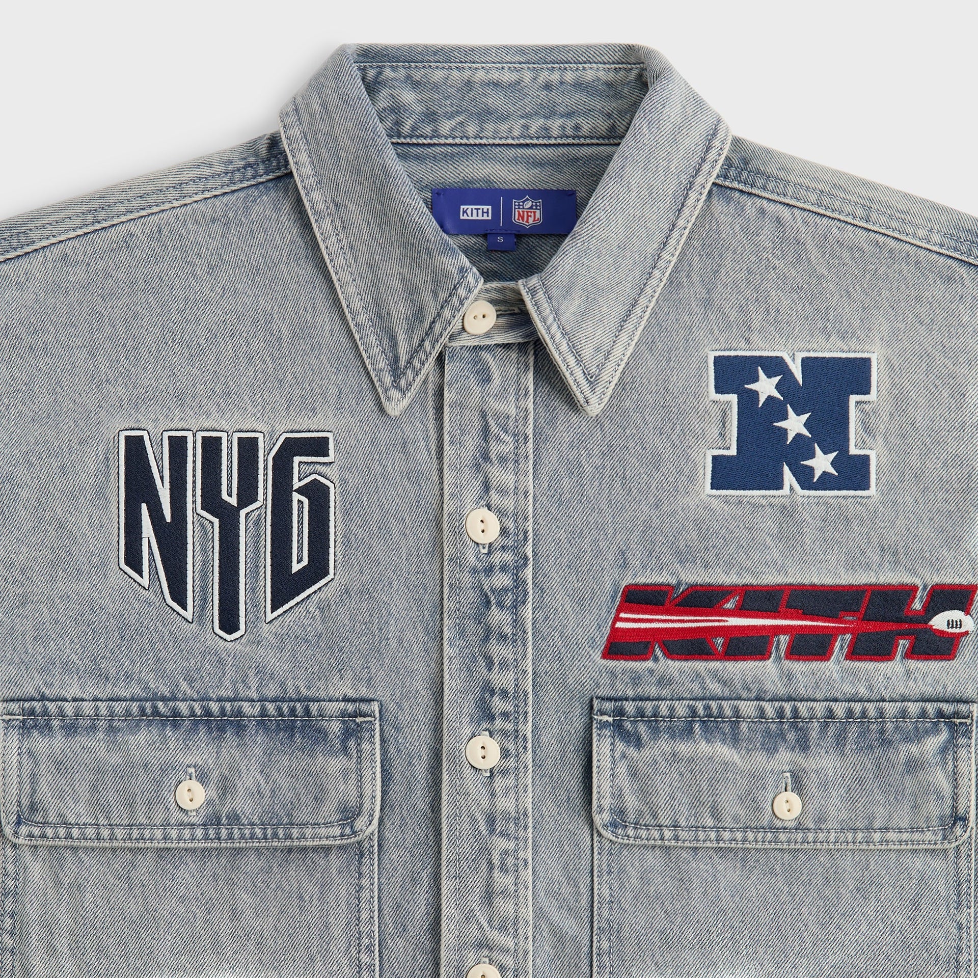 Kith for the NFL New York Giants Denim Henson Shirt - Cameron Wash