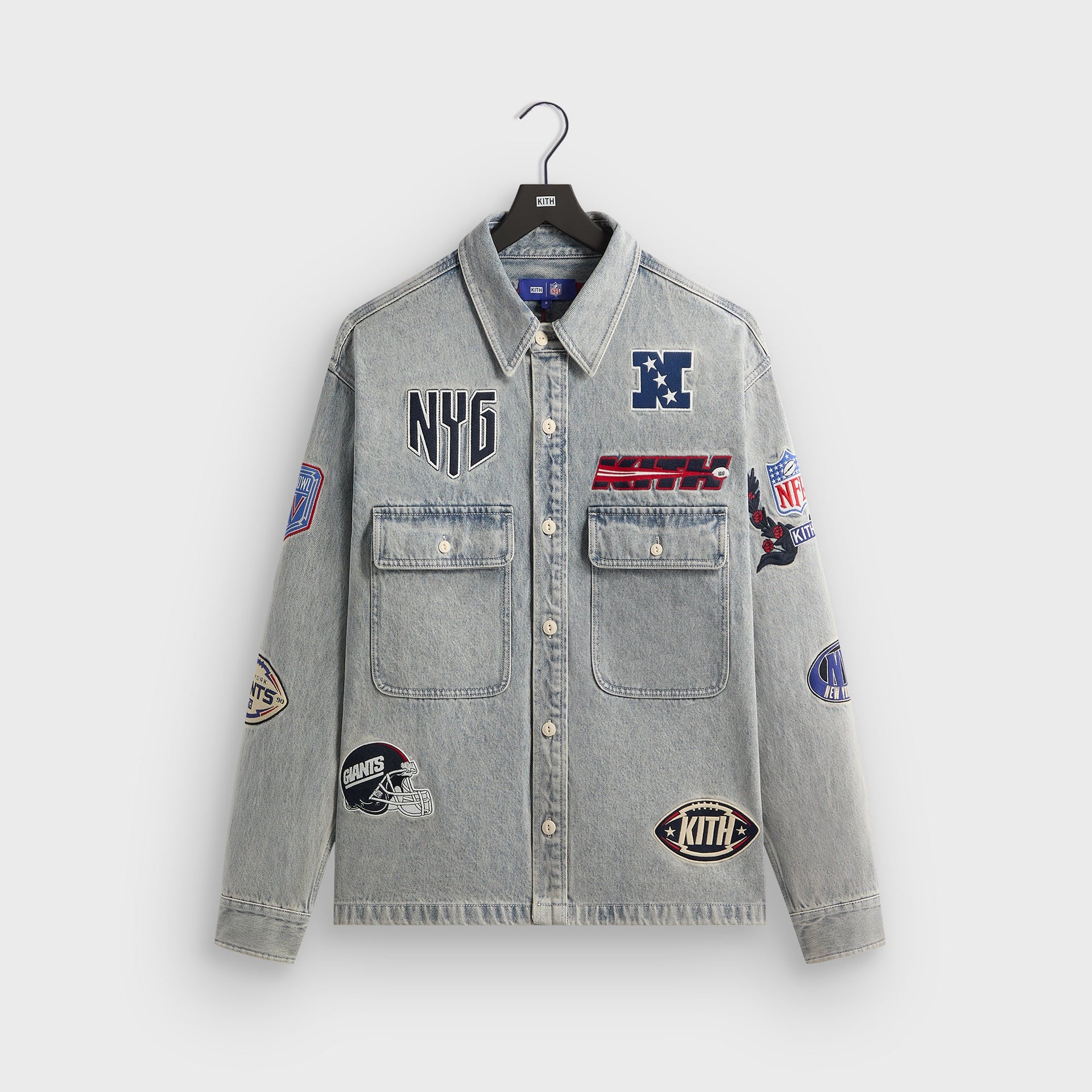 Kith for the NFL New York Giants Denim Henson Shirt - Cameron Wash