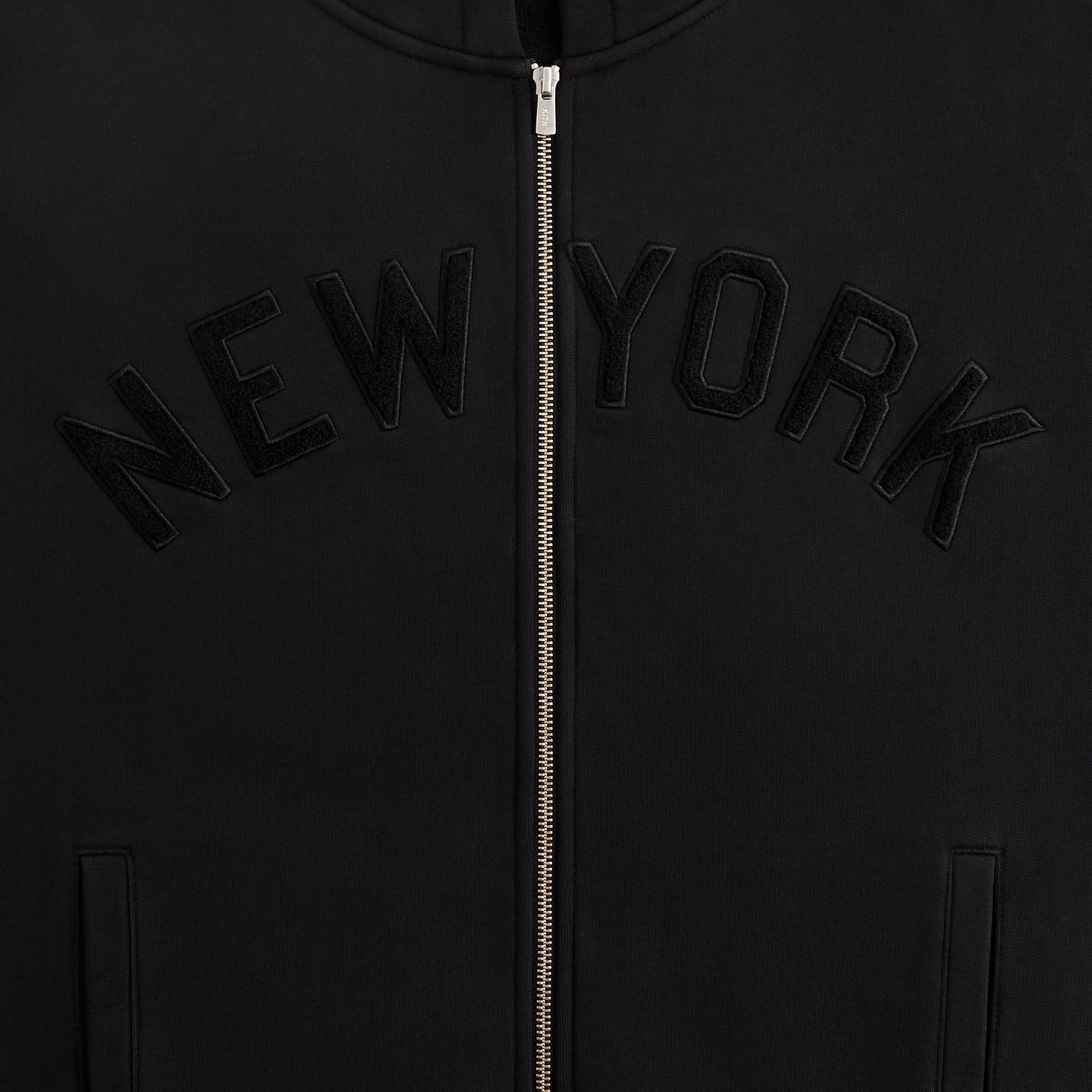 Kith for the New York Yankees Cropped Braxton Full Zip Hoodie - Black