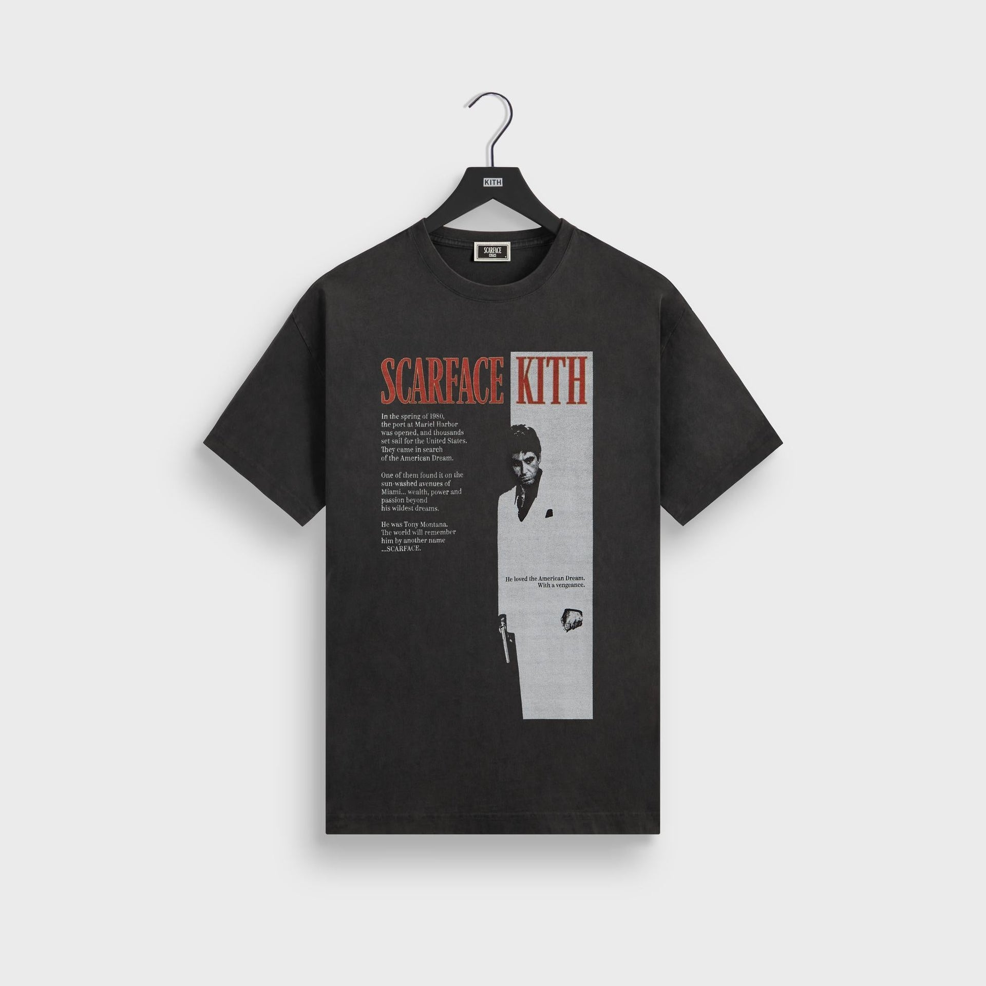 Kith for Scarface Film Poster Vintage Tee - Black