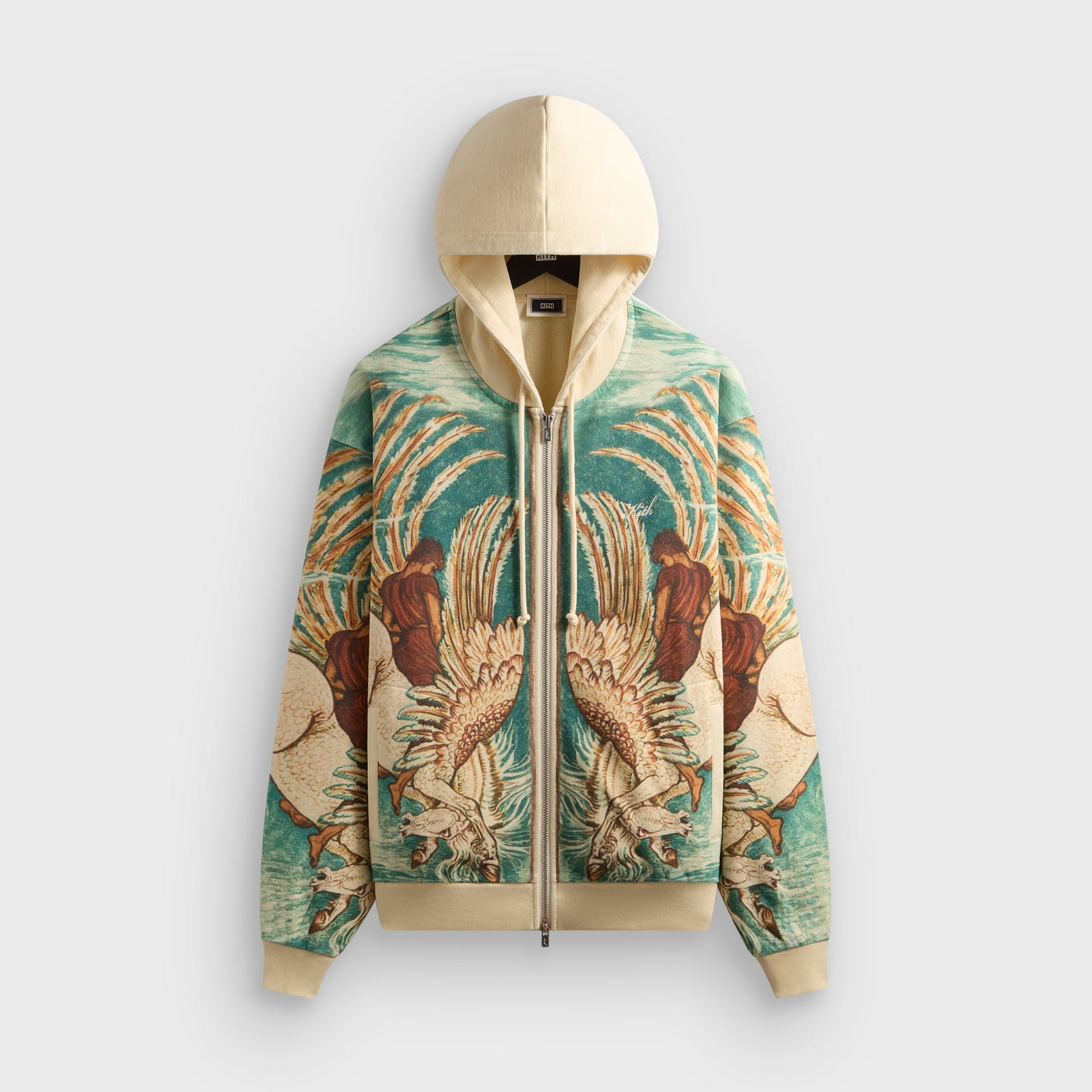 Kith Pegasus Nelson Zip Up Hoodie - Sandrift