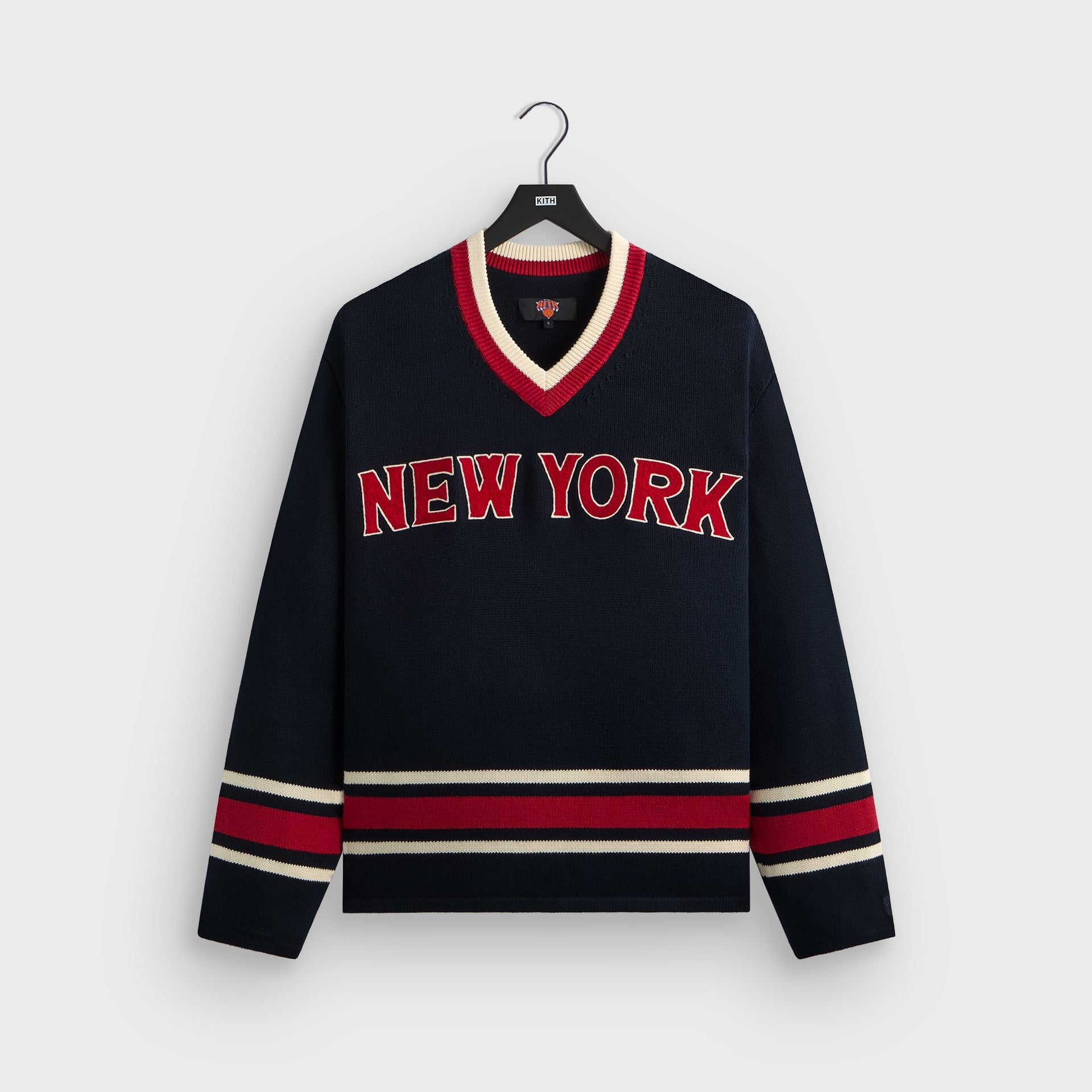 Kith for the New York Knicks Classic Beau Knit Sweater - Nocturnal