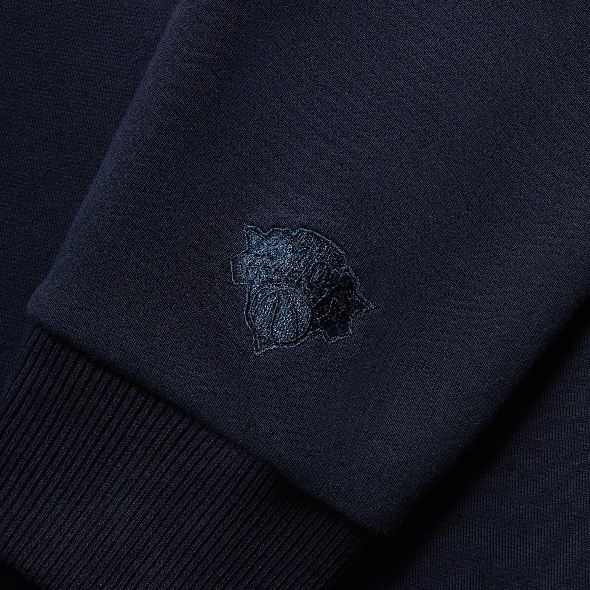 Kith for the New York Knicks Cutoff Nelson Raglan Vintage Crewneck - Nocturnal