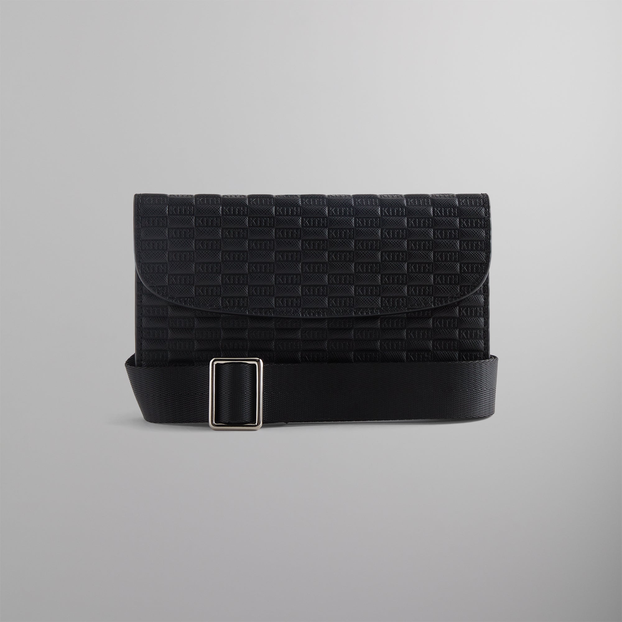 Kith Double Pouch Crossbody in Kith Monogram - Black