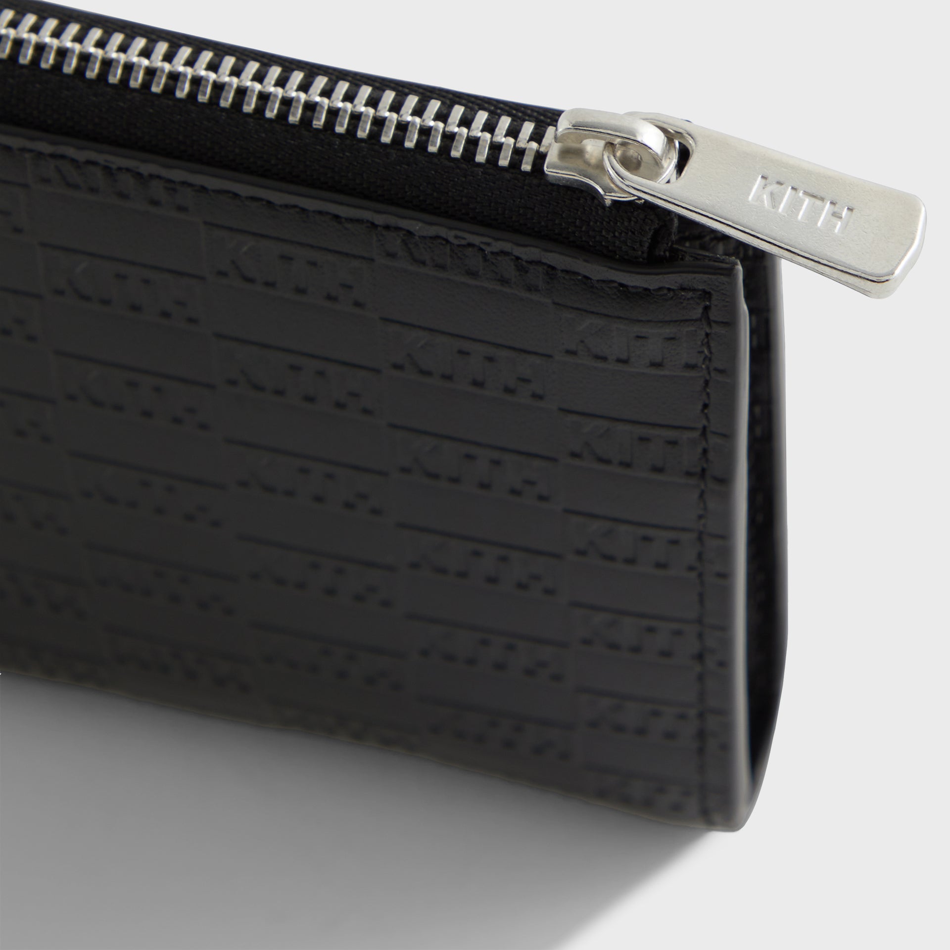 Kith Monogram Half Zip Wallet - Black
