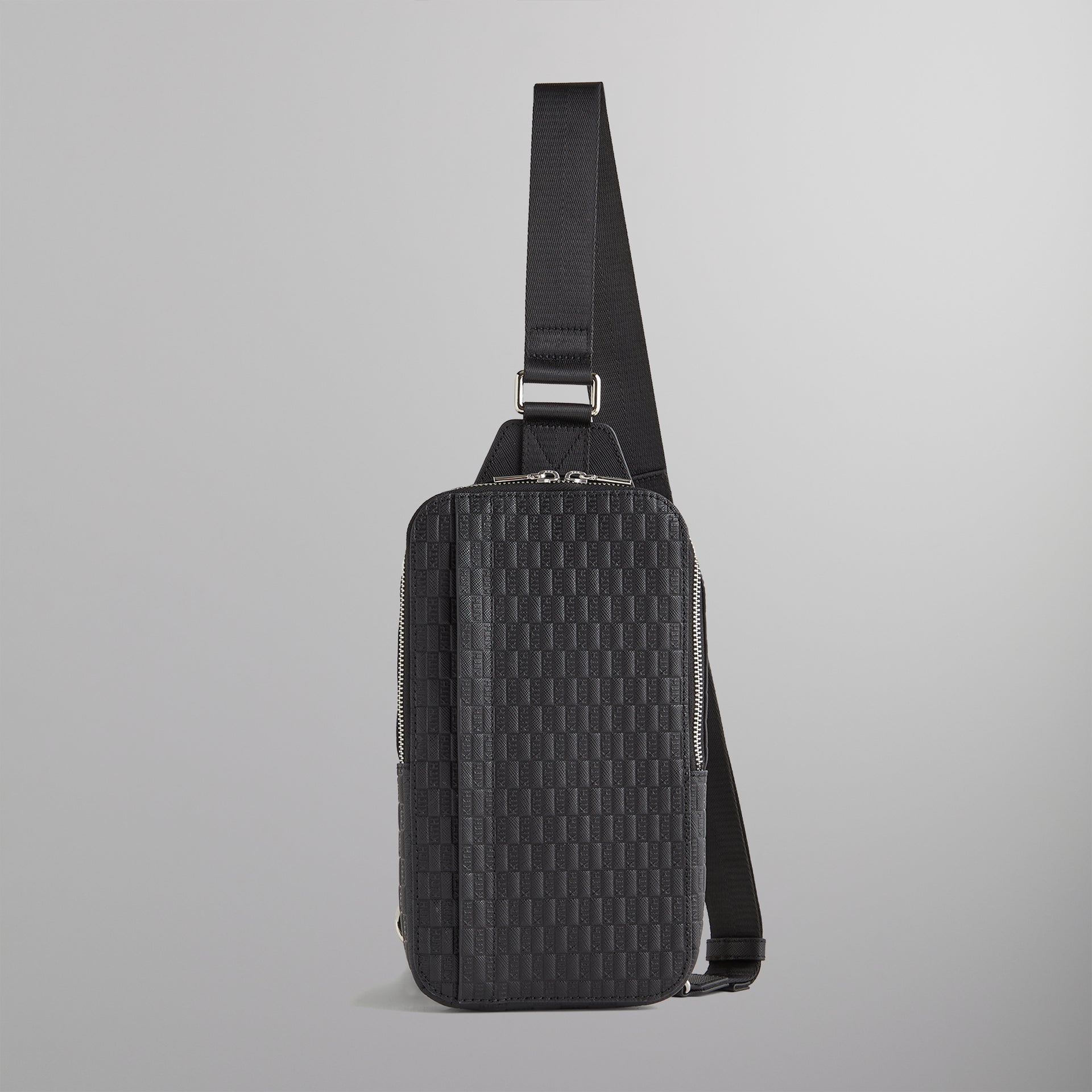 Kith Monogram Leather Stagg Crossbody - Black