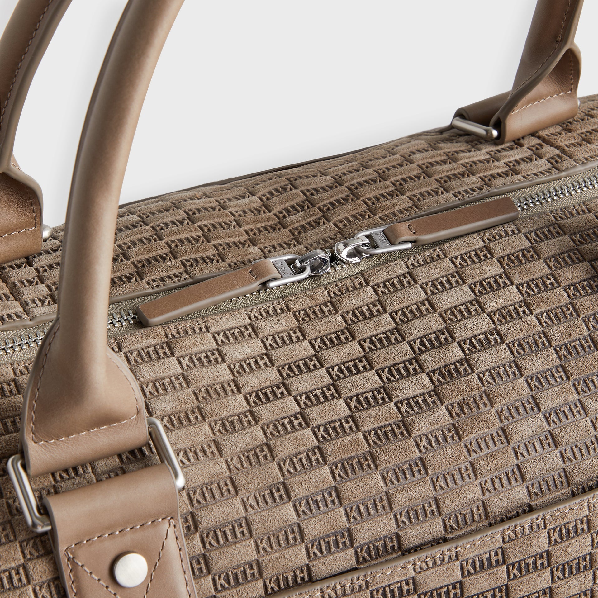 Kith Monogram Suede Duffle Bag - Taupe
