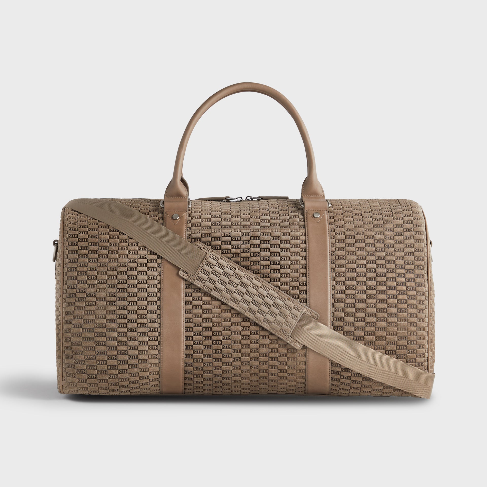 Kith Monogram Suede Duffle Bag - Taupe