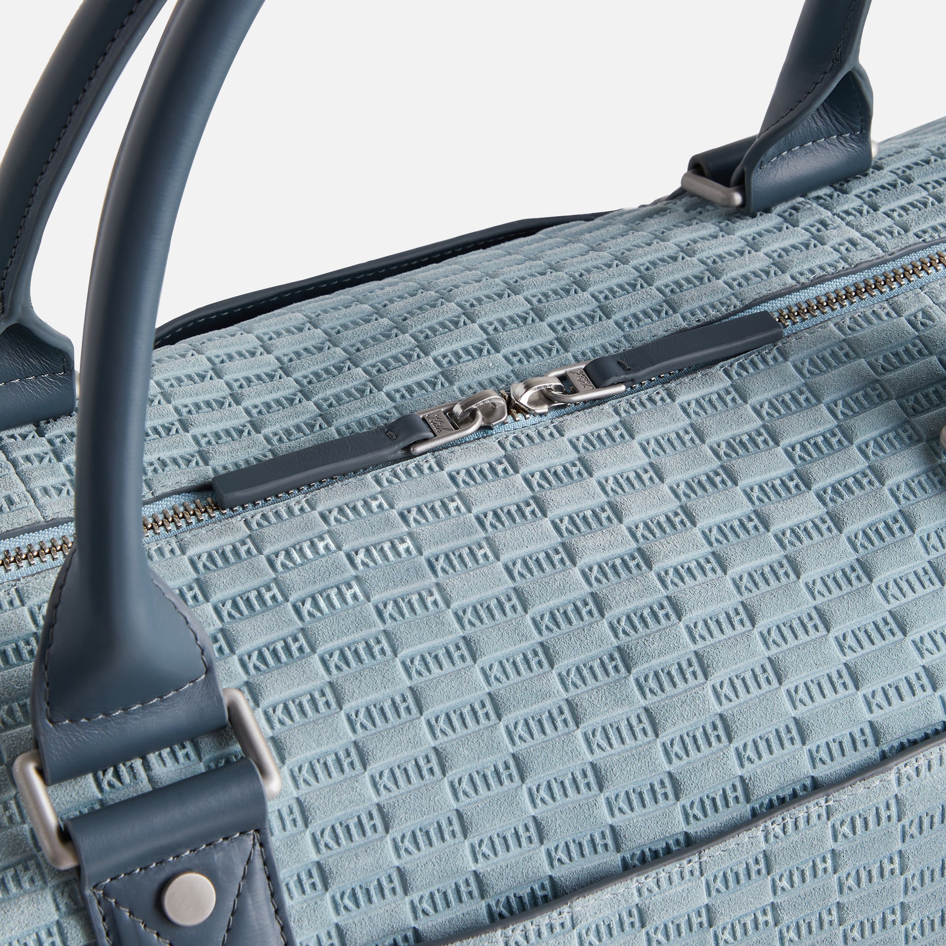 Kith Monogram Suede Duffle Bag - Mist