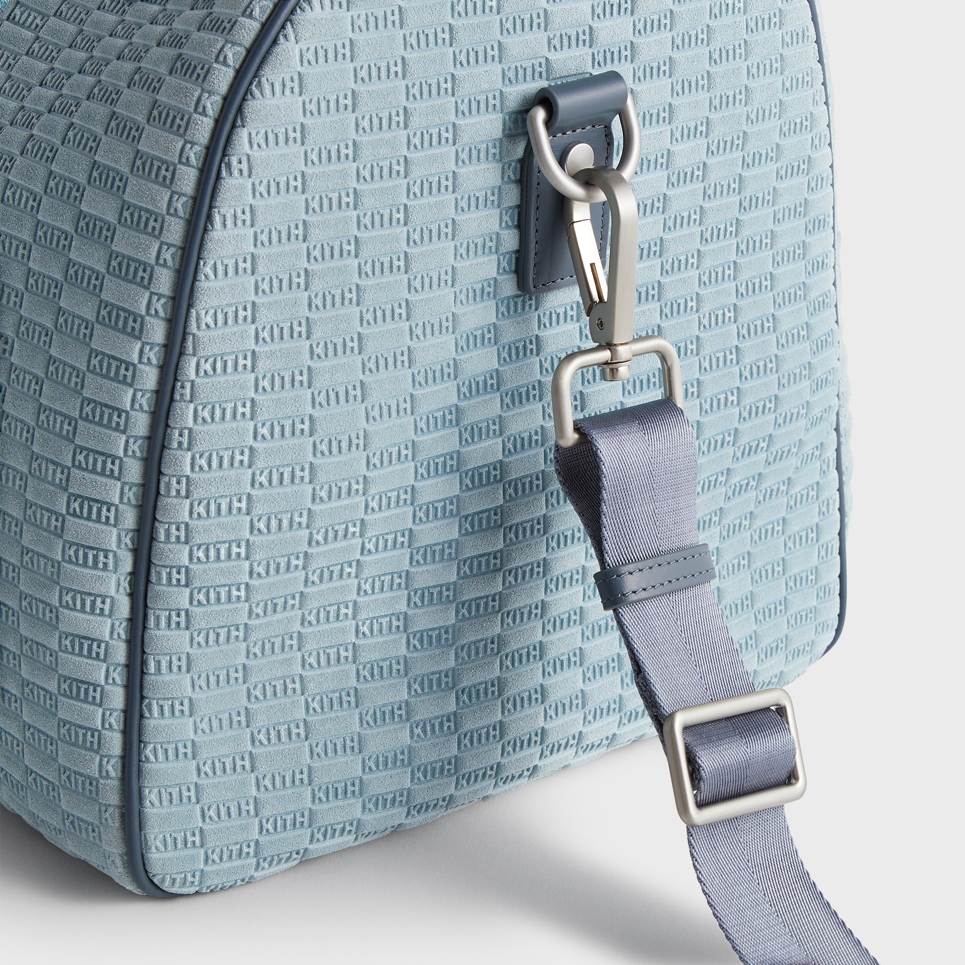 Kith Monogram Suede Duffle Bag - Mist