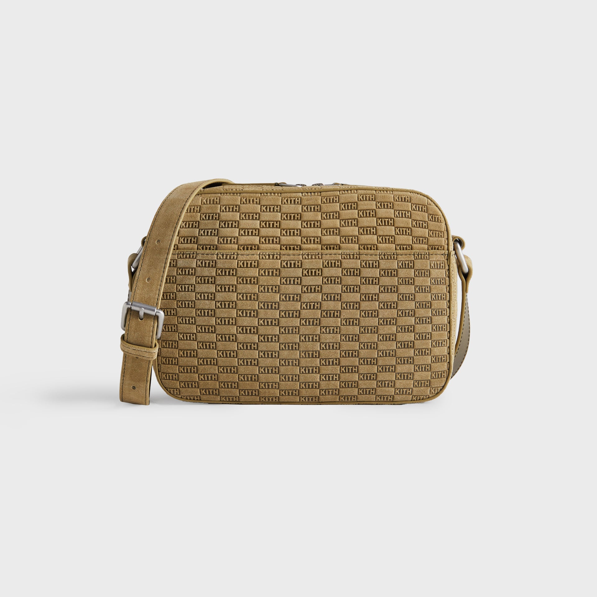 Kith Monogram Suede Camera Crossbody - Grit