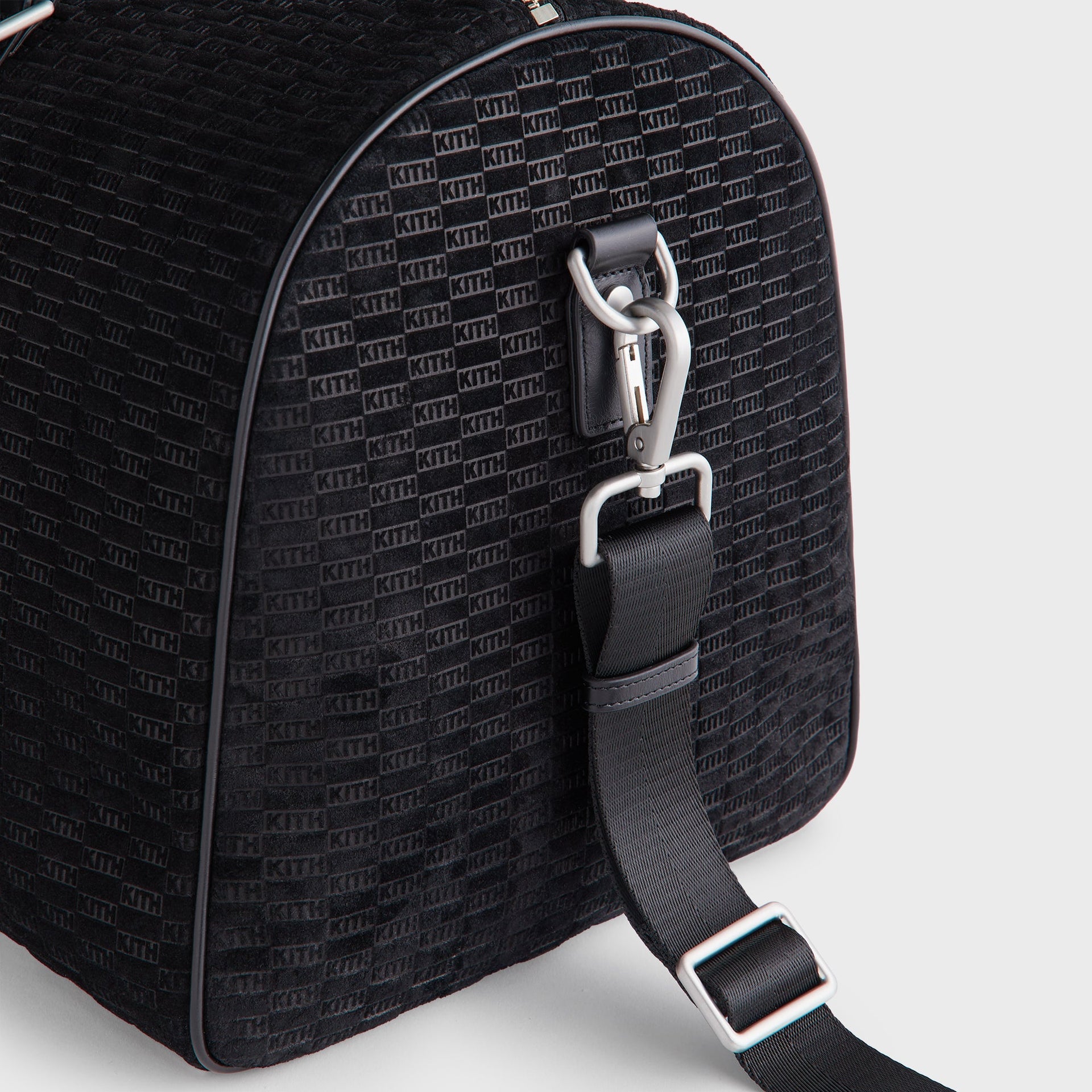 Kith Monogram Suede Traveler K55 Bag - Black