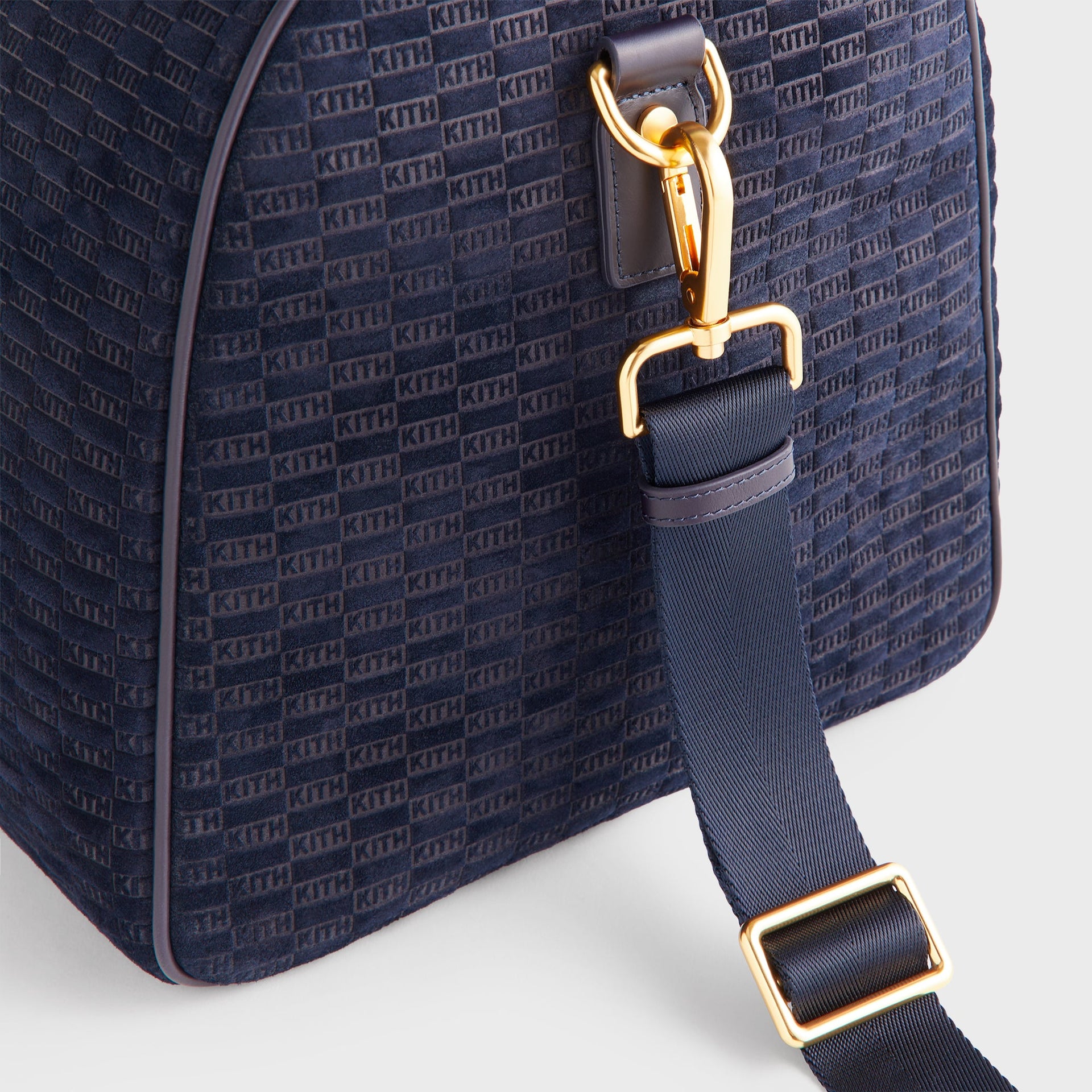 Kith Monogram Suede Traveler K55 Bag - Ink