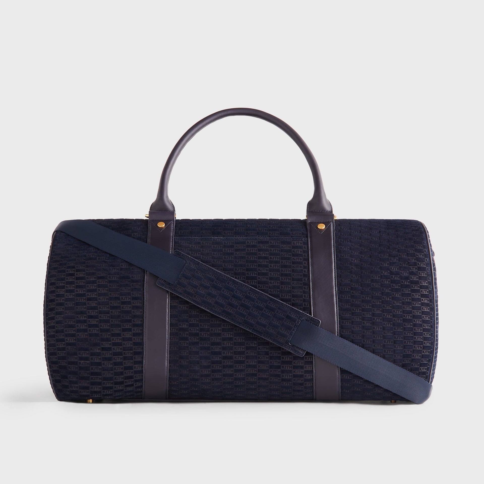 Kith Monogram Suede Traveler K55 Bag - Ink