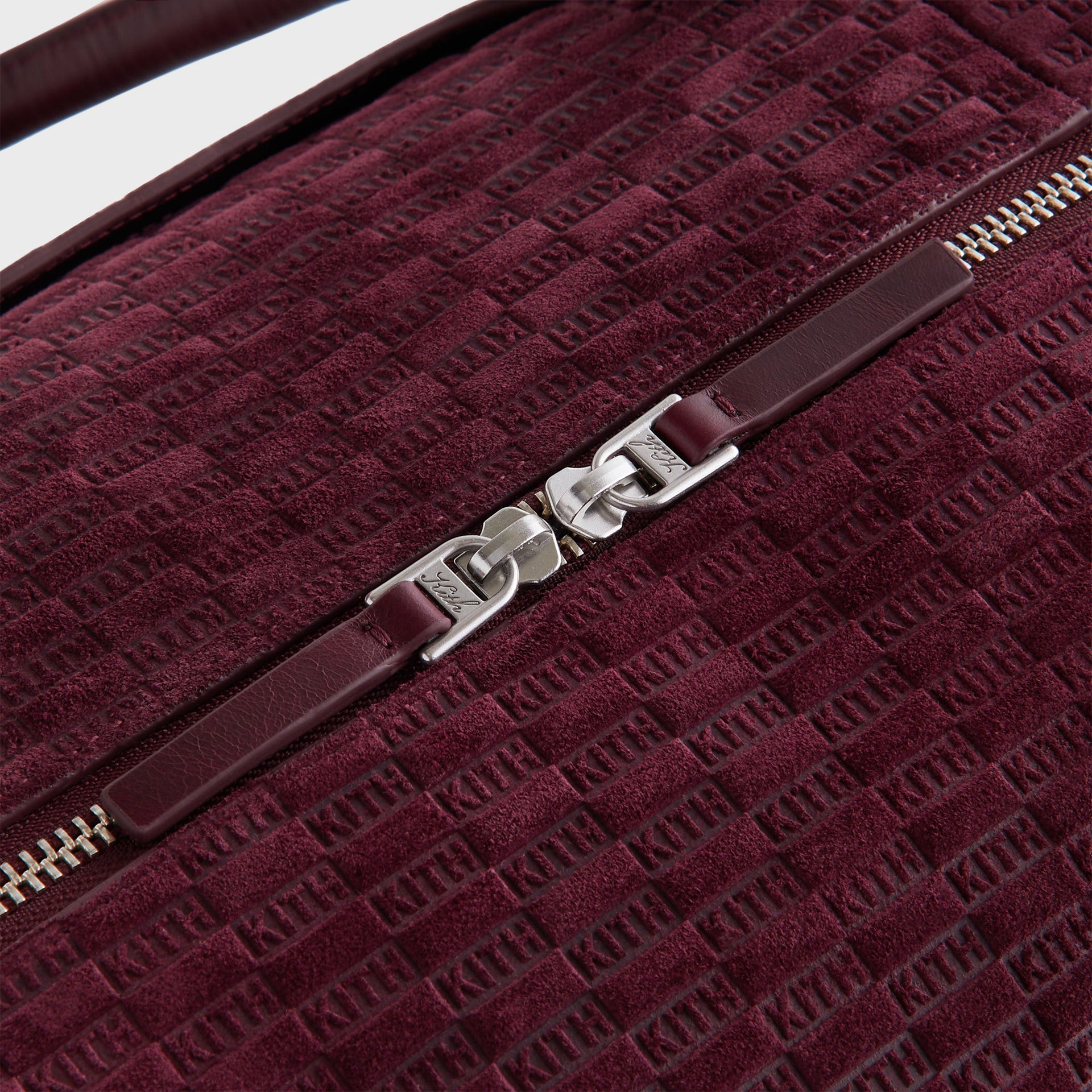 Kith Monogram Suede Traveler K55 Bag - Magma