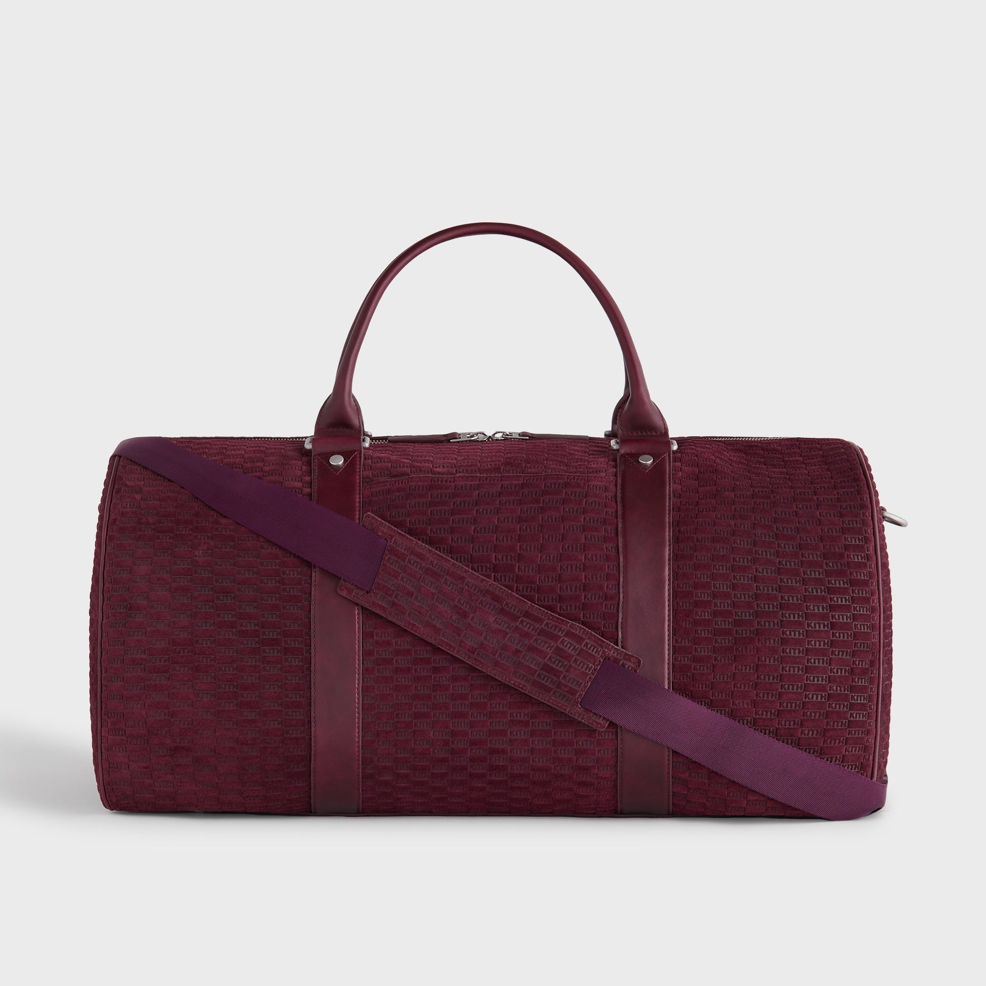 Kith Monogram Suede Traveler K55 Bag - Magma