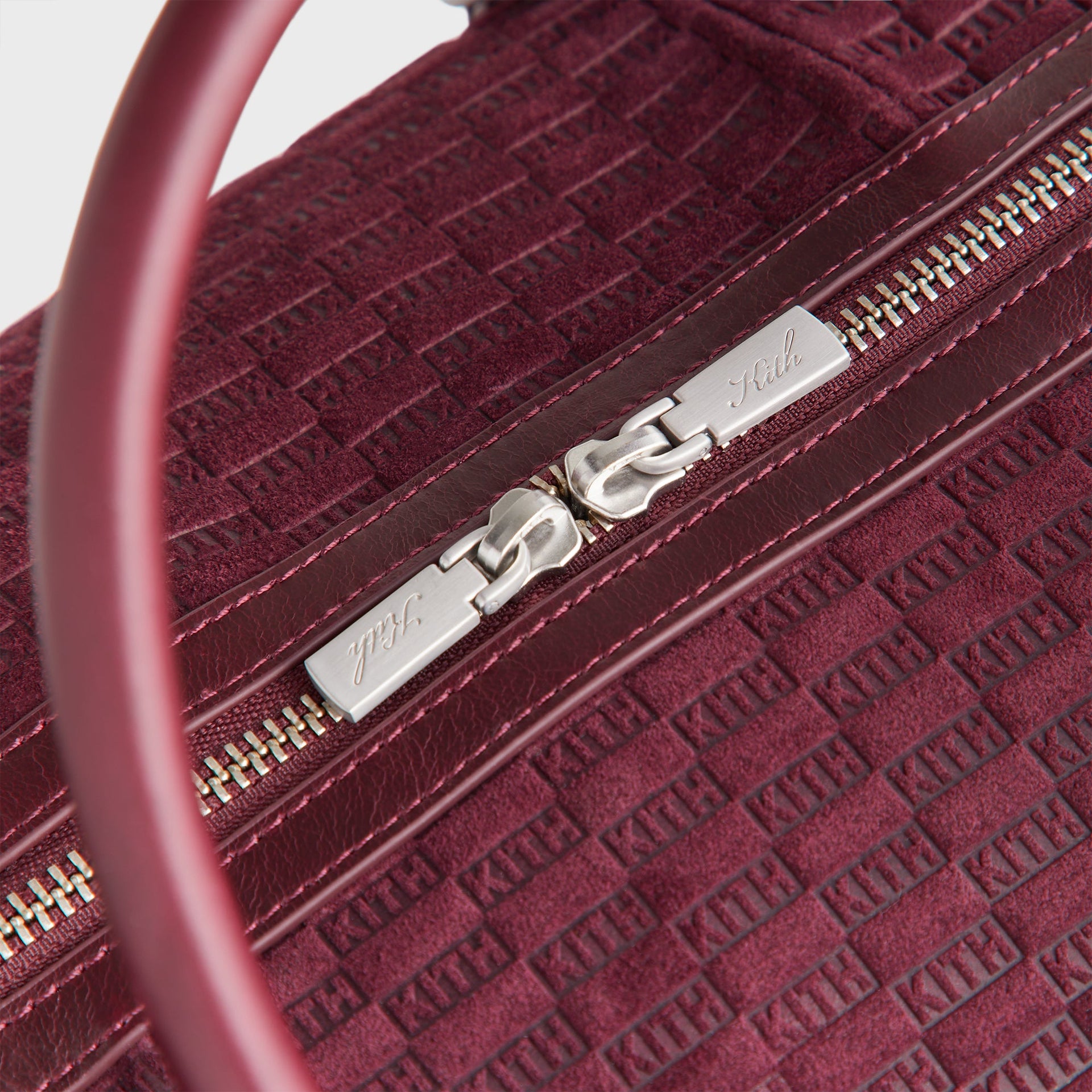 Kith Monogram Suede Traveler K40 Bag - Magma