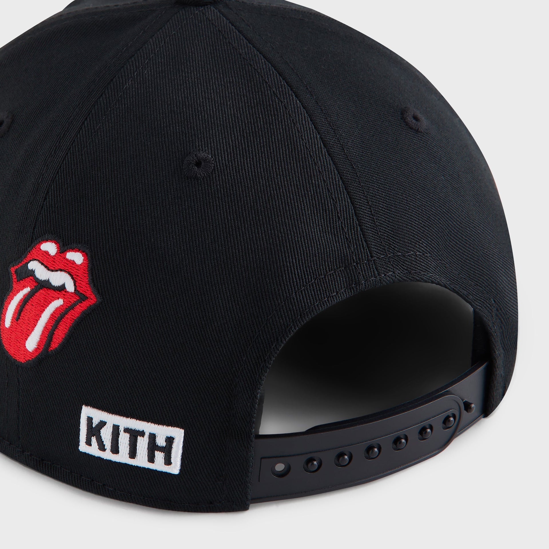 Kith for The Rolling Stones Twill Bay Low Pinch Crown Hat - Black