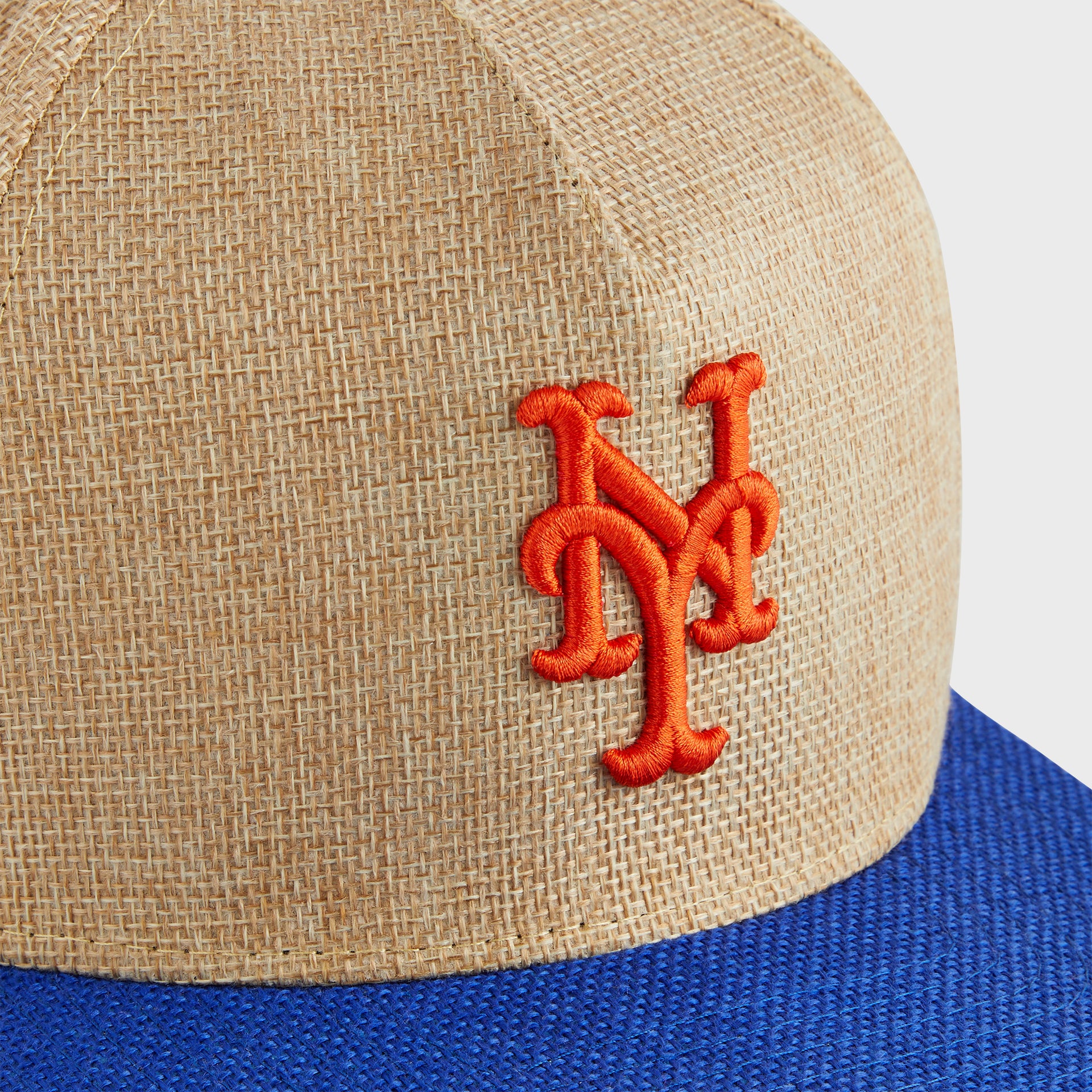 Kith & New Era for the New York Mets Raffia 49FORTY Snapback - Natural