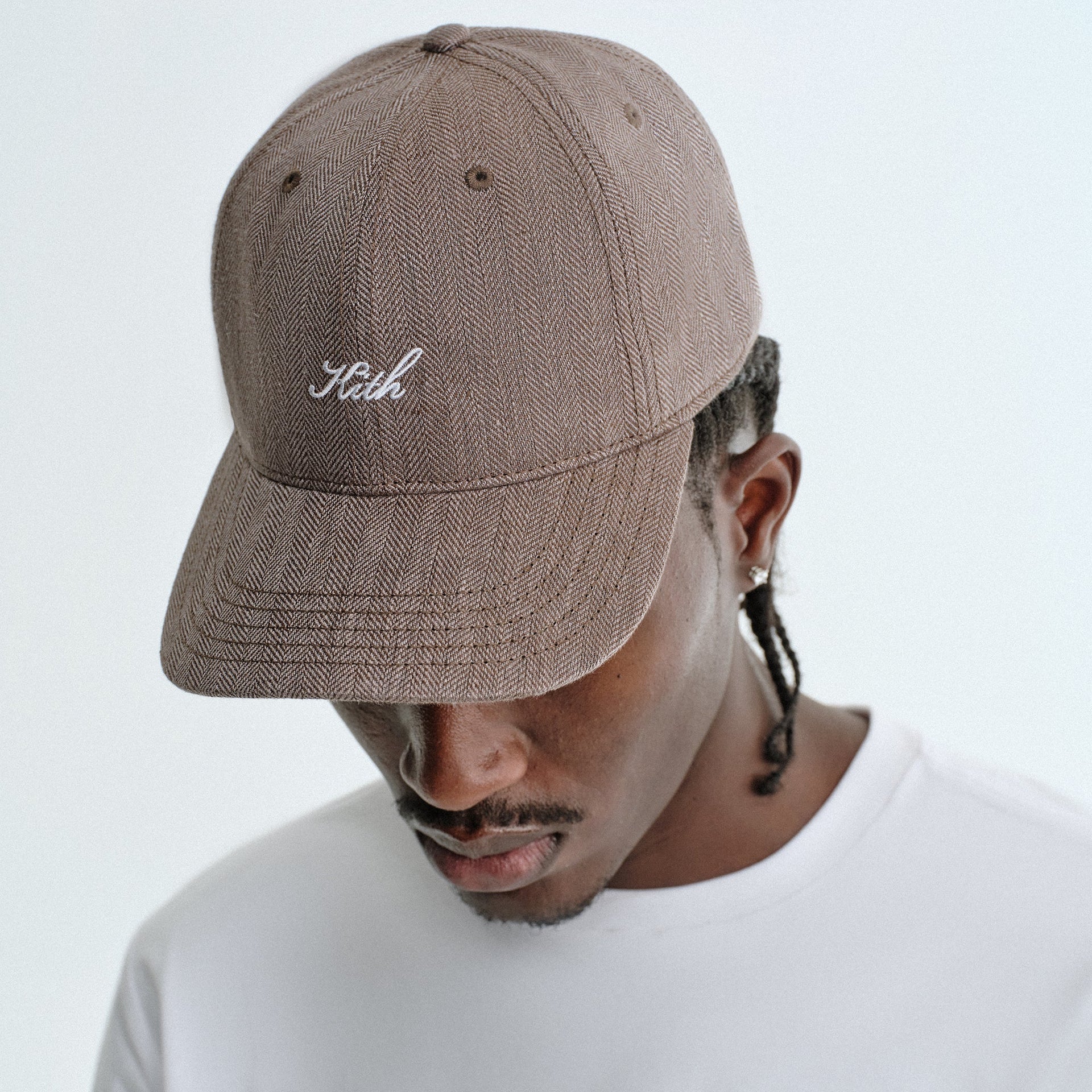 Kith Herringbone Snap Aaron Classic Cap - Kindling