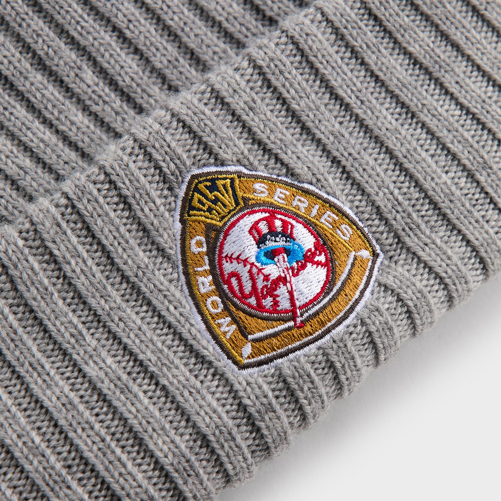 Kith & New Era for the New York Yankees Merino Knit Beanie - Light Heather Grey