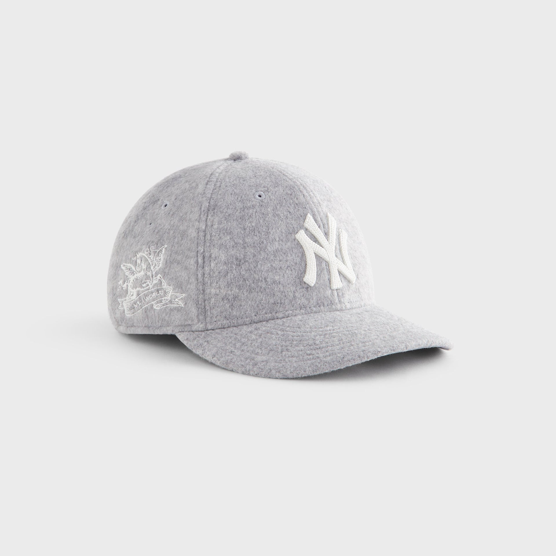 Kith & New Era for the New York Yankees Brushed Jersey 59Fifty Low Profile Fitted Cap - Medium Heather Grey