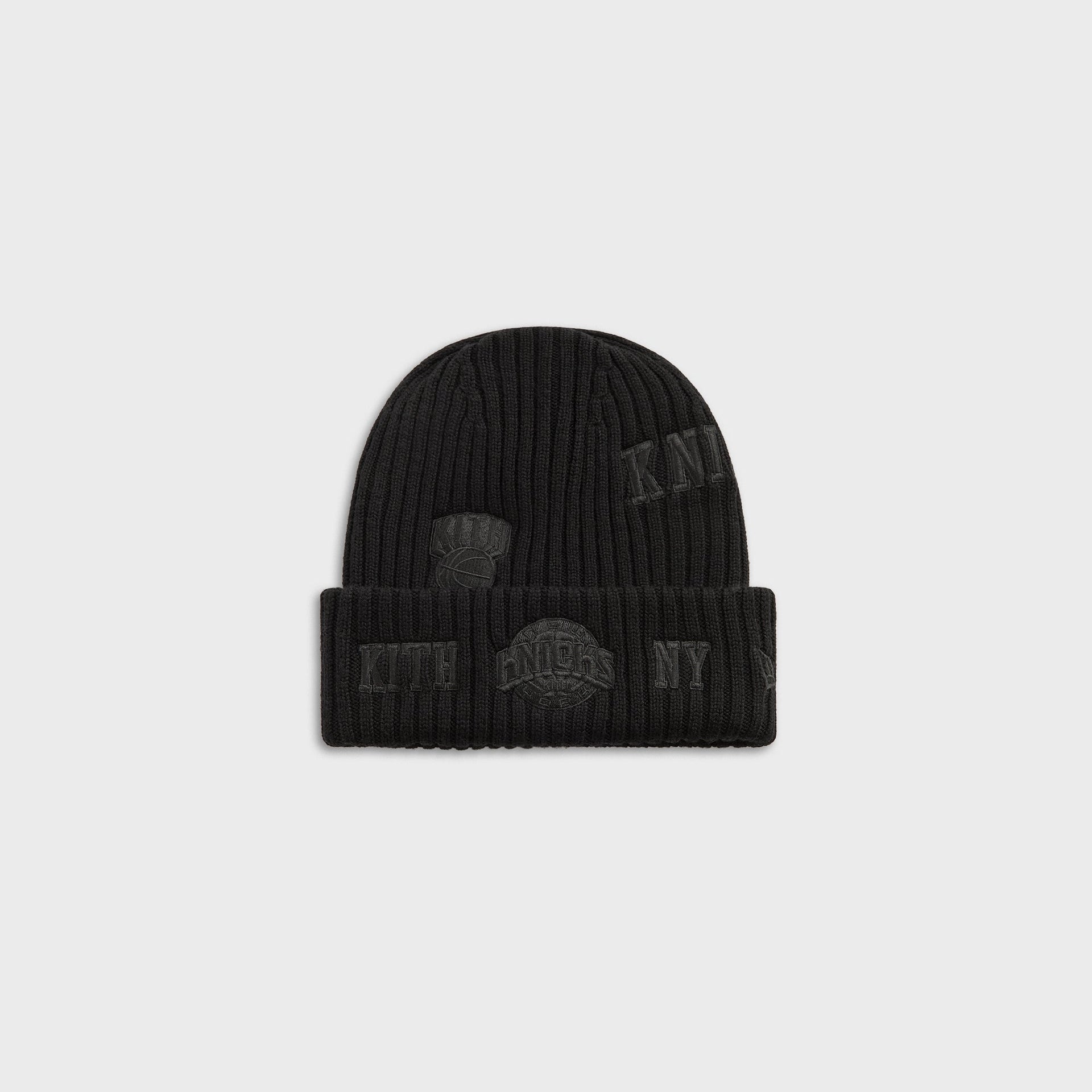 Kith & New Era for the New York Knicks All Over Patches Knit Beanie - Black