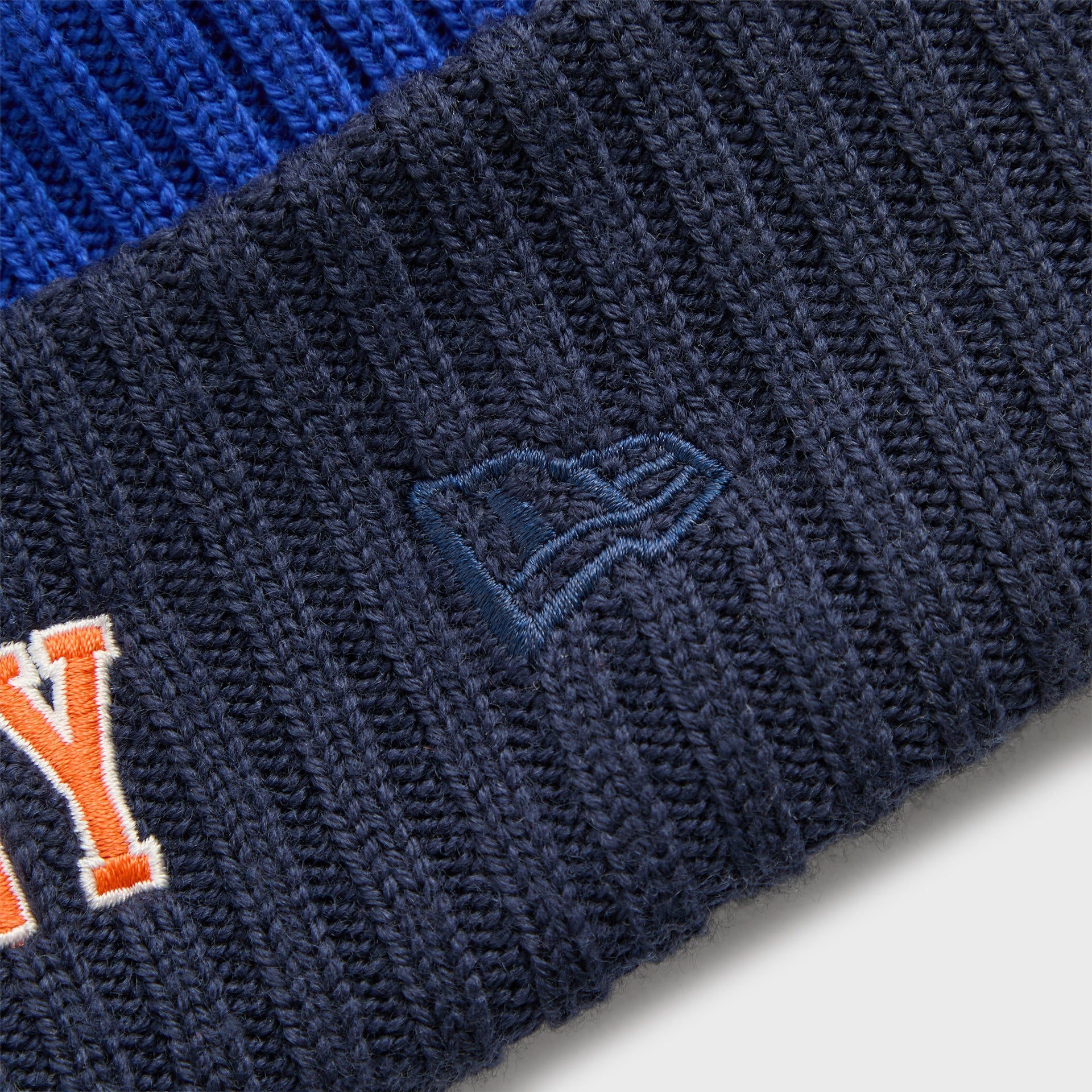 Kith & New Era for the New York Knicks All Over Patches Knit Beanie - Royal