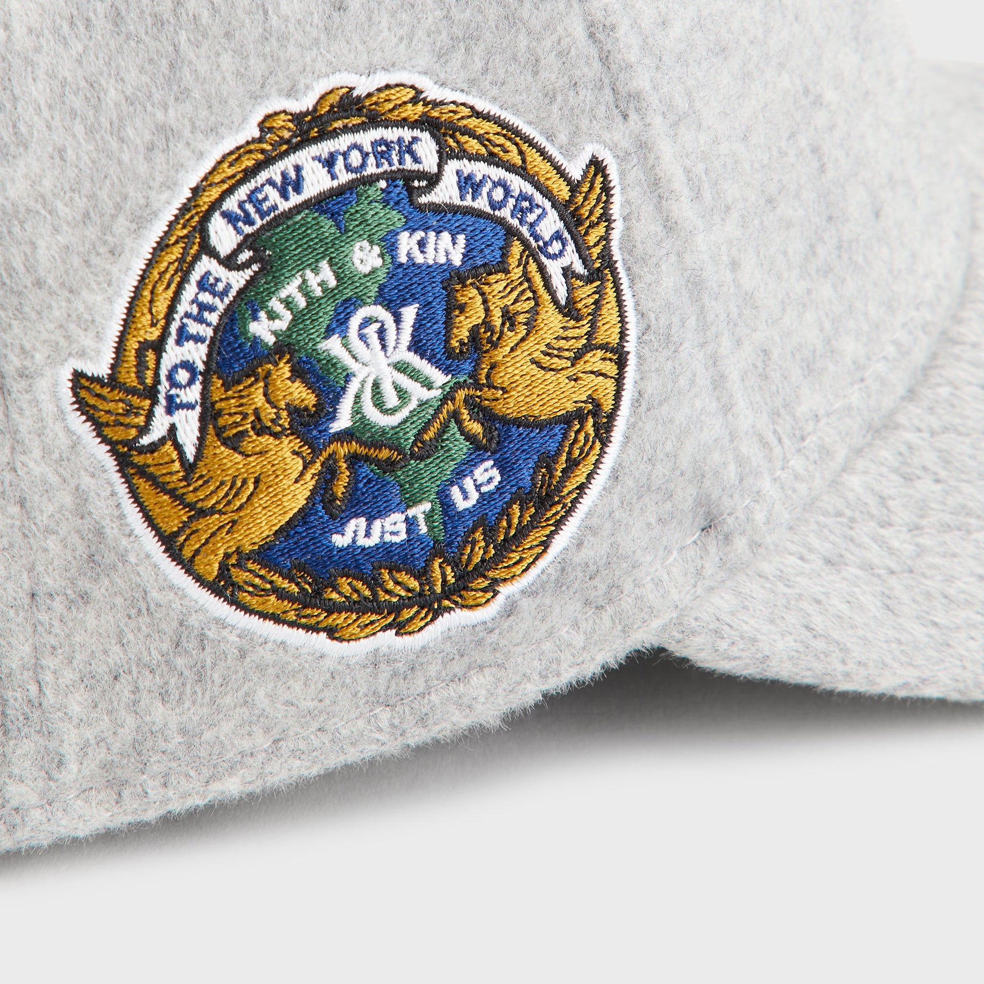 Kith & New Era for the New York Yankees Melton Wool 59FIFTY Low Profile Cap - Light Heather Grey