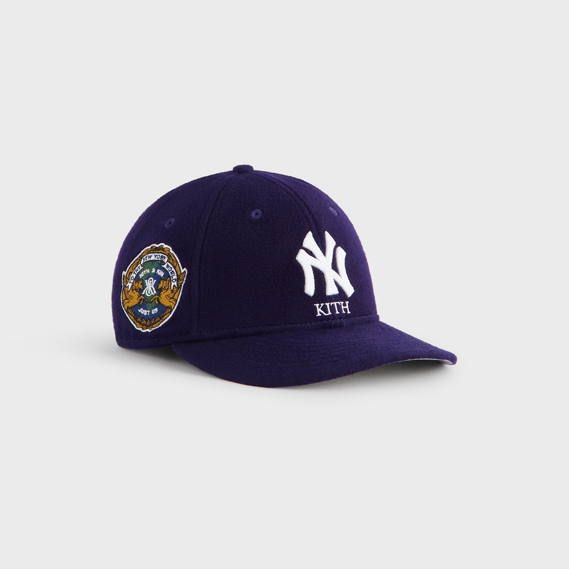Kith & New Era for the New York Yankees Melton Wool 59FIFTY Low Profile Cap - Nocturnal