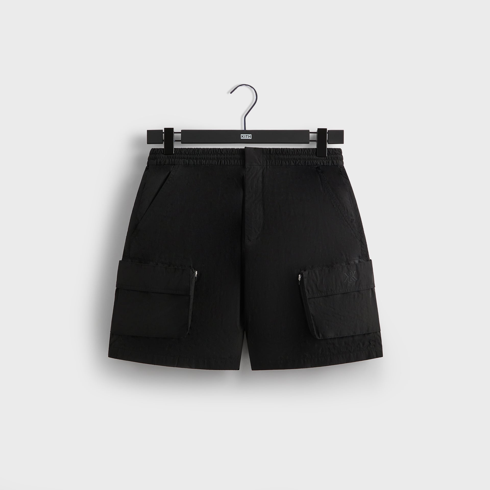 Kith Wrinkle Nylon Evan Cargo Short - Black