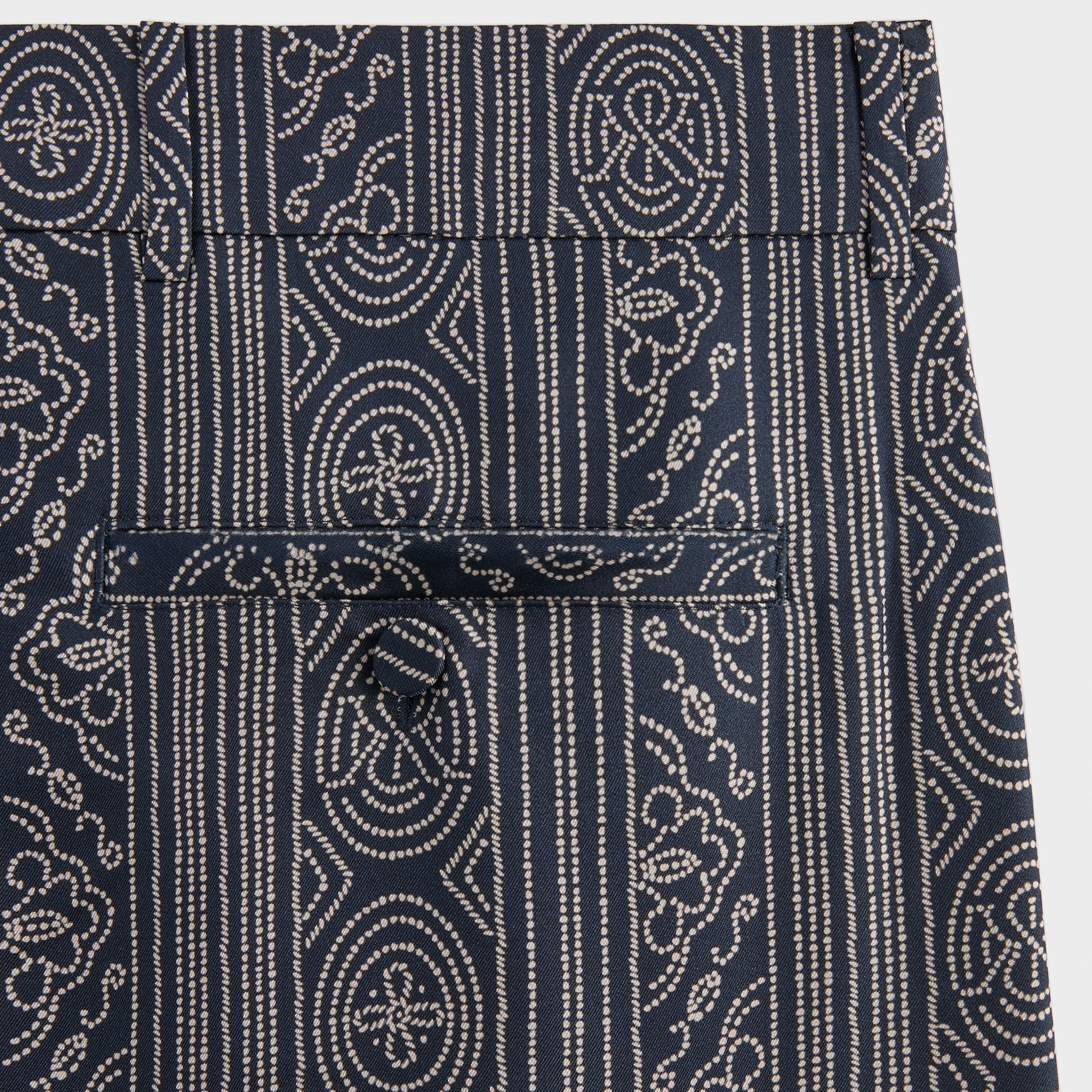 &Kin Batik Stripe Pleated Ari Trouser - Nocturnal