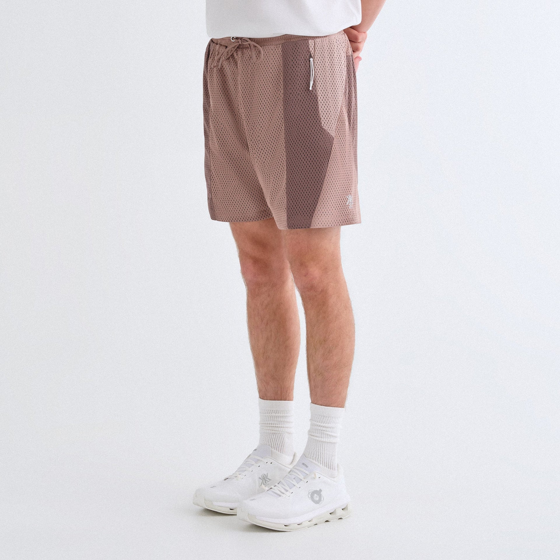 Kith Harden Panelled Mesh Short - Dusty Mauve