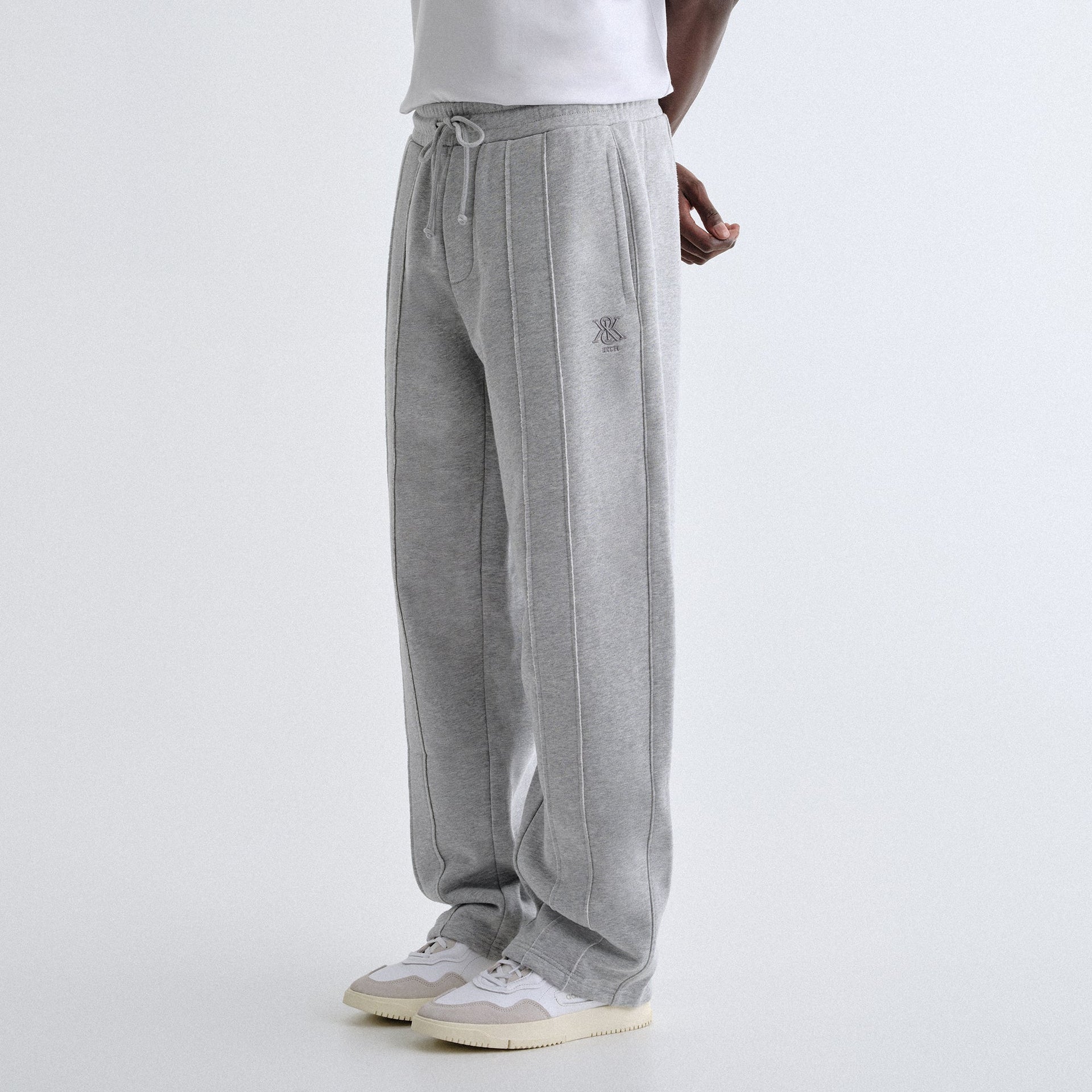Kith Bryson Panelled Sweatpant - Mid Heather Grey