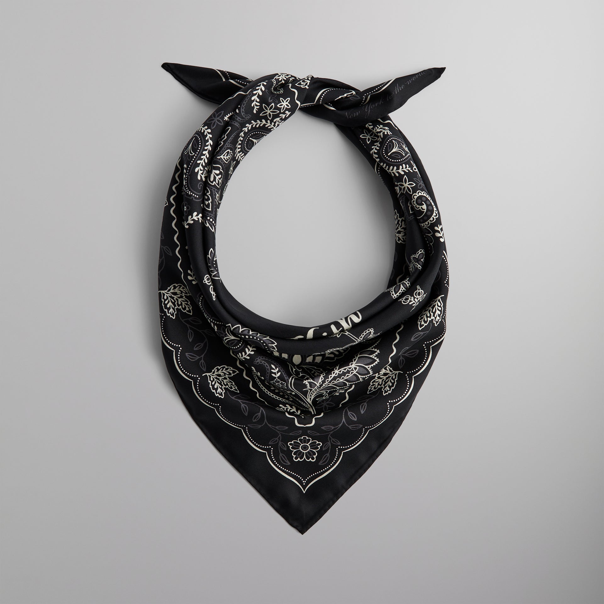 Kith Paisley Bandana Silk Scarf - Black