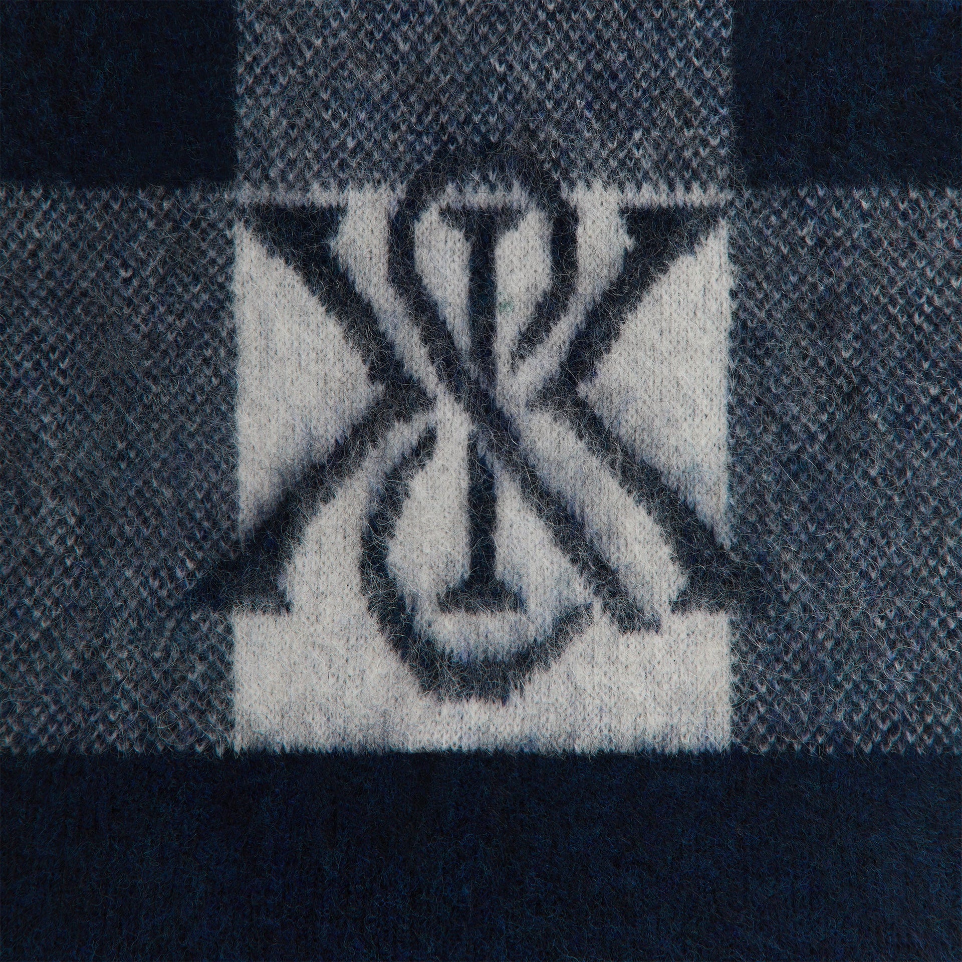 Kith Plaid Mohair Scarf - Nocturnal