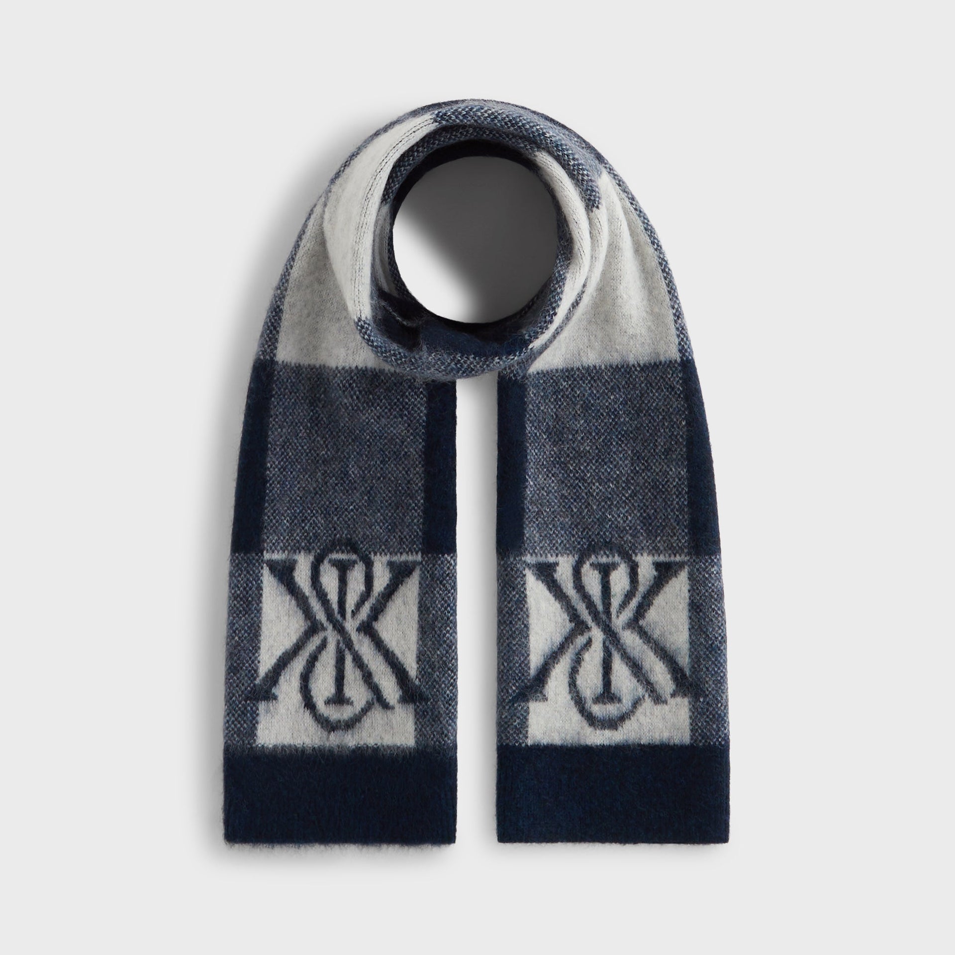 Kith Plaid Mohair Scarf - Nocturnal
