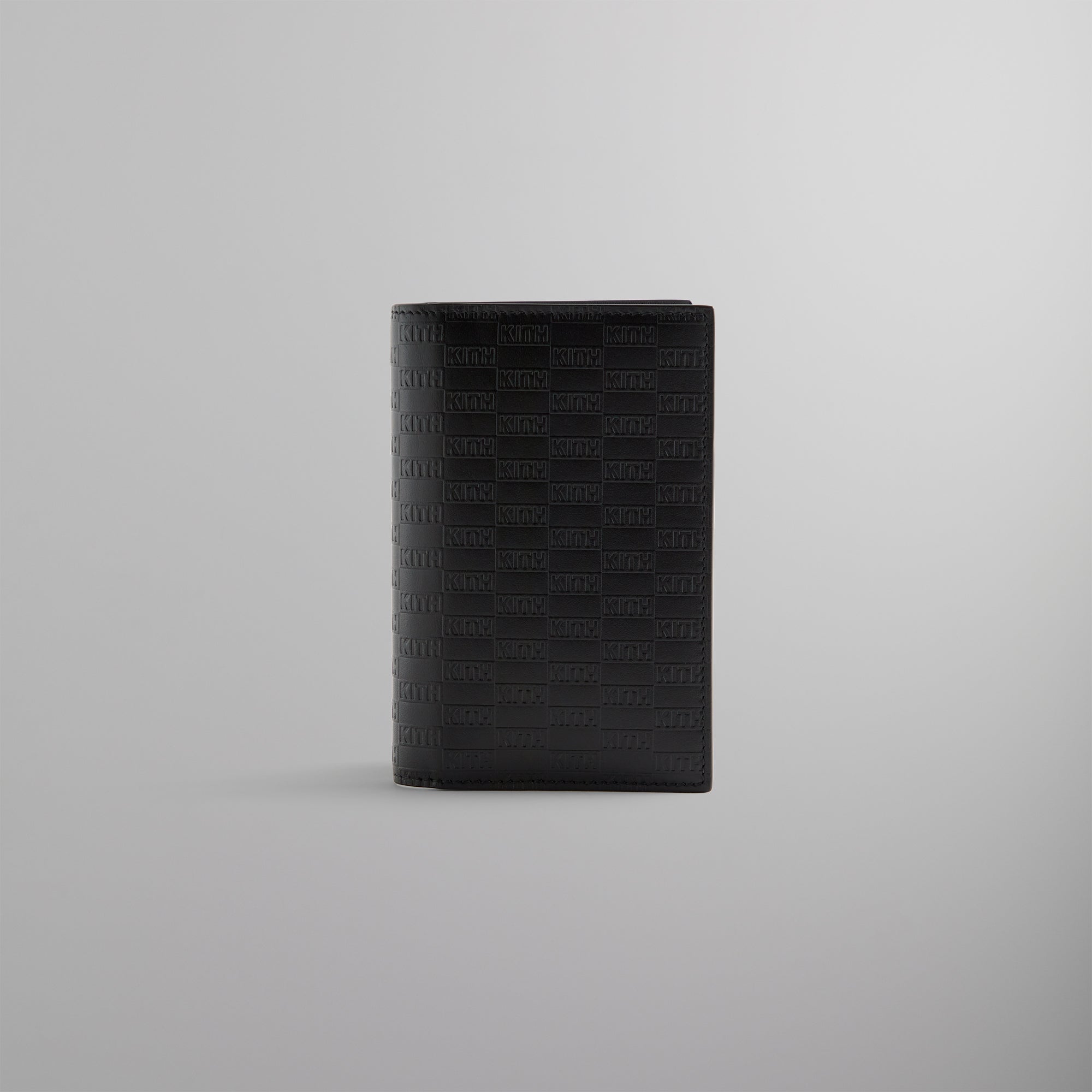 Kithmas Monogram Passport Holder - Black