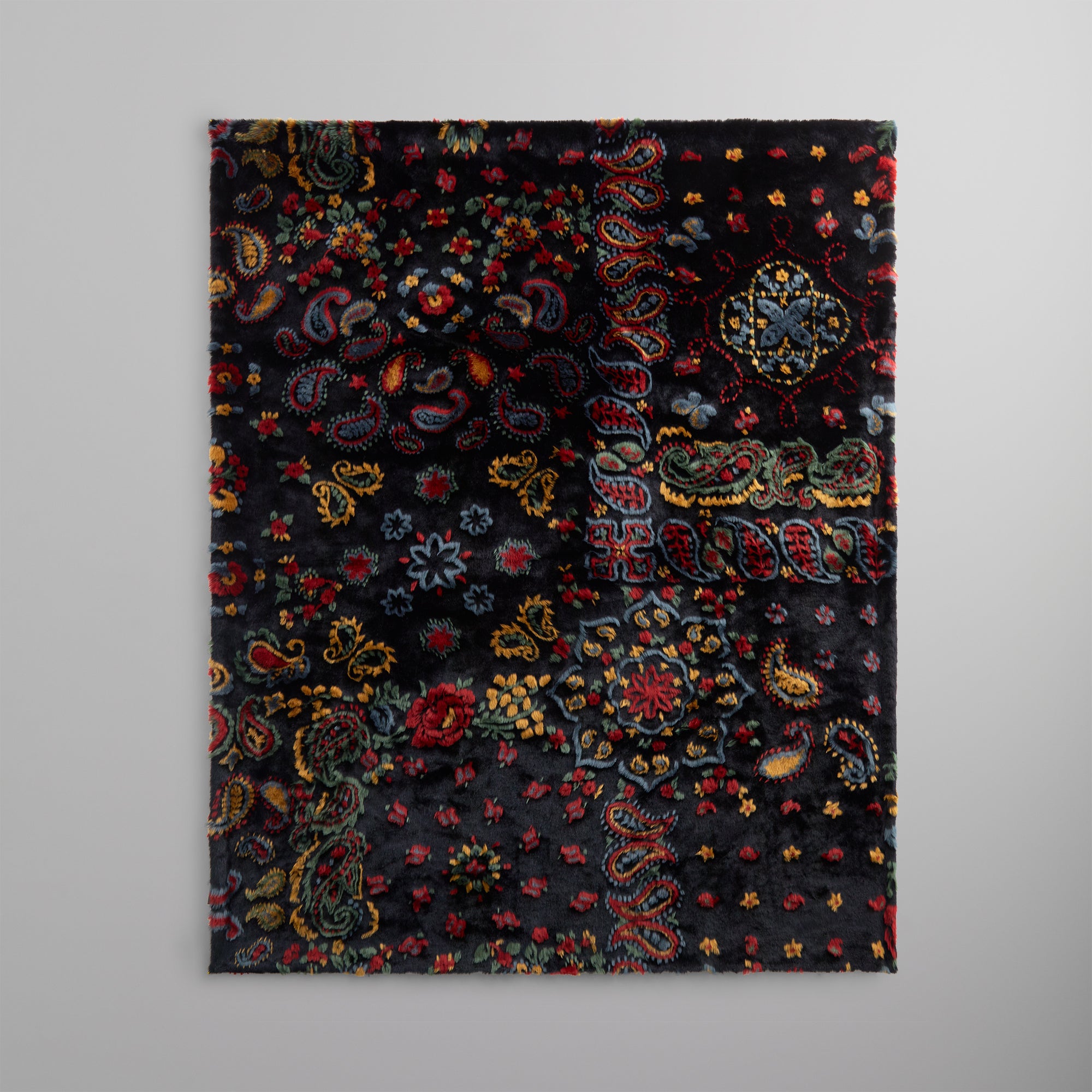 Kith Paisley Faux Fur Throw Blanket - Nocturnal