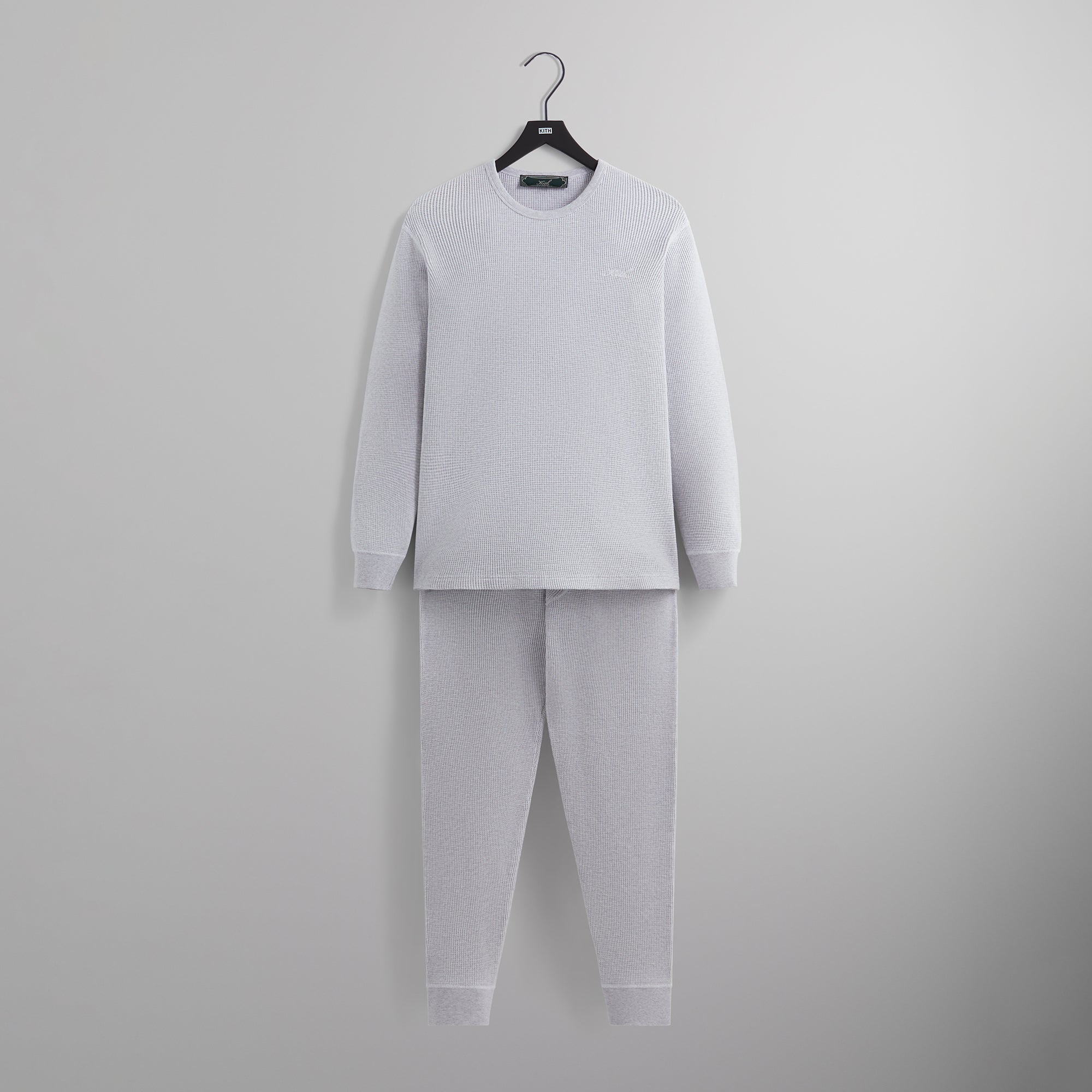 Kithmas Waffle Thermal Set - Light Heather Grey