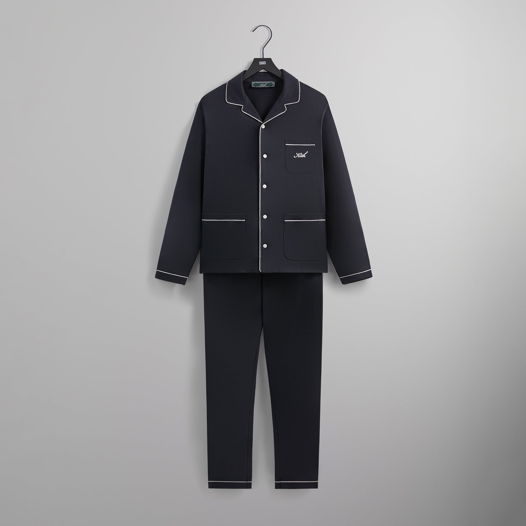 Kithmas Script Pajama Set - Black