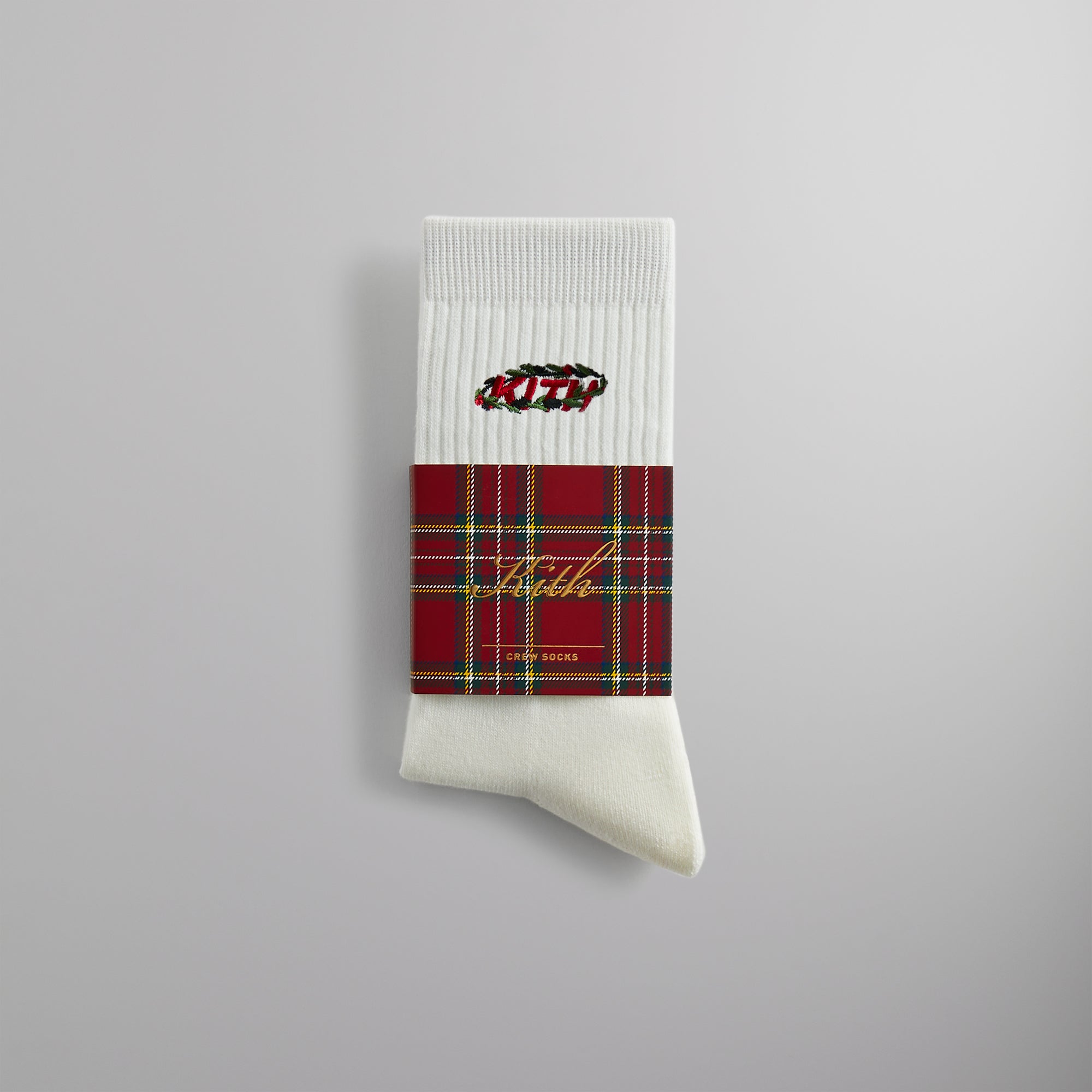 Kithmas Wreath Socks - White
