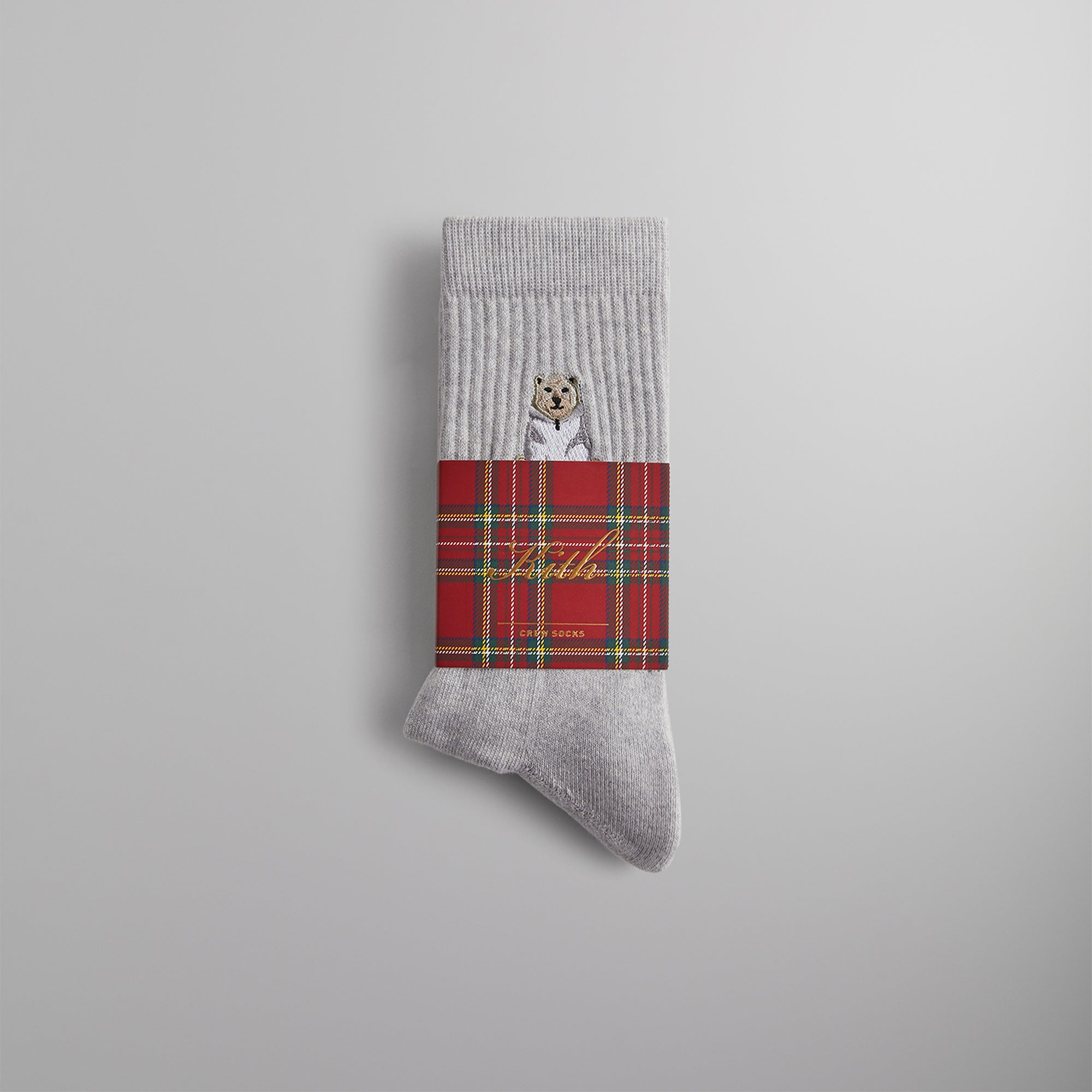Kithmas Polar Bear Socks - Heather Grey