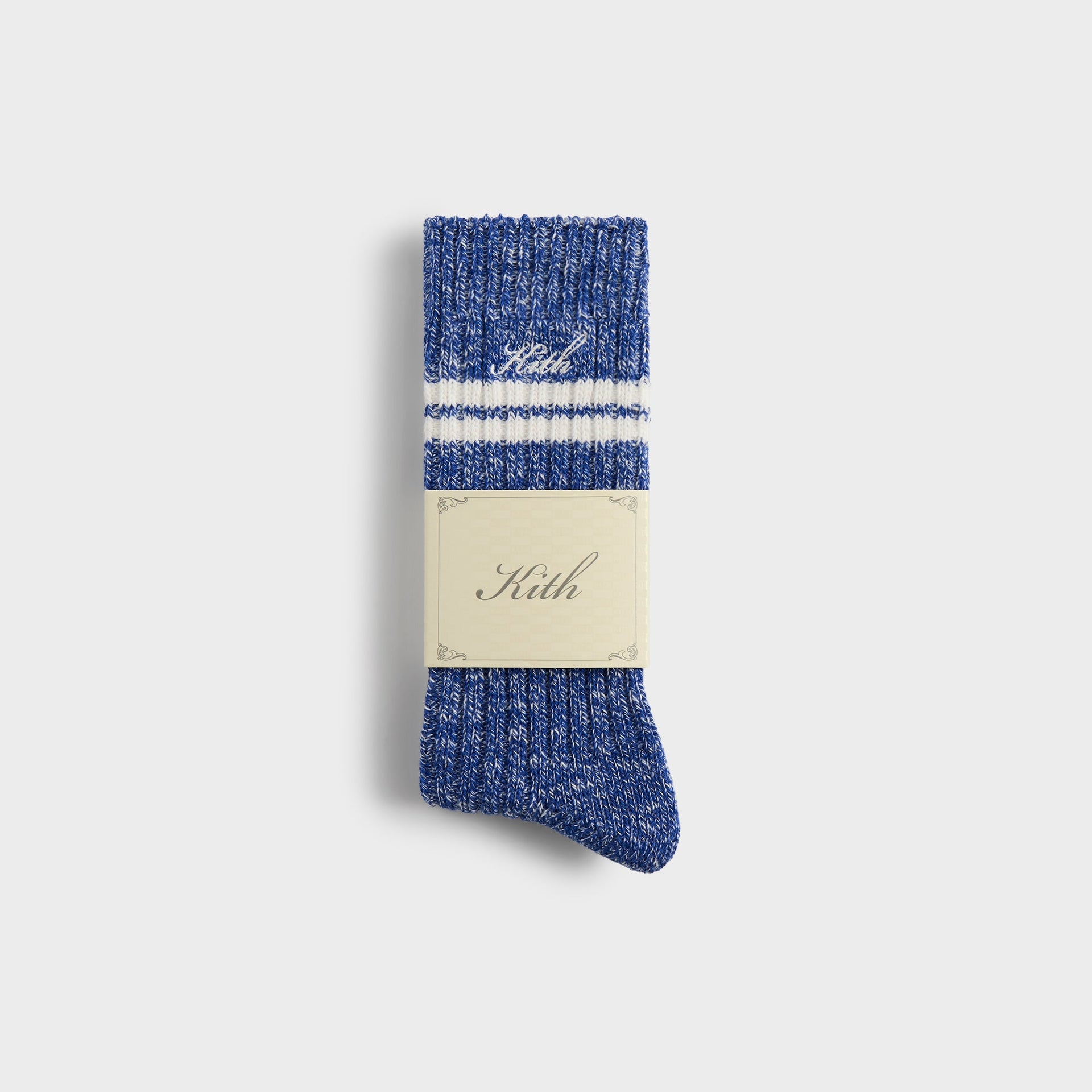 Kith Calf Stripe Marled Crew Sock - Cyclone