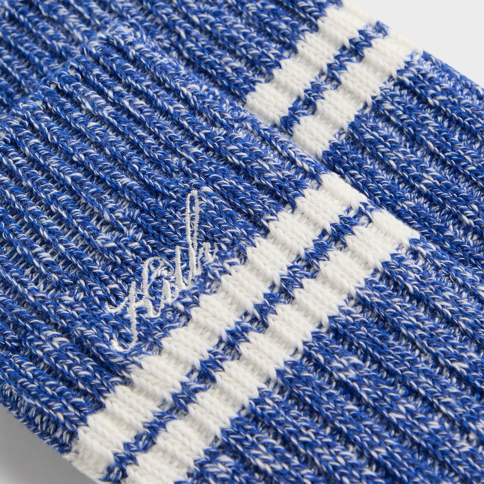 Kith Calf Stripe Marled Crew Sock - Cyclone