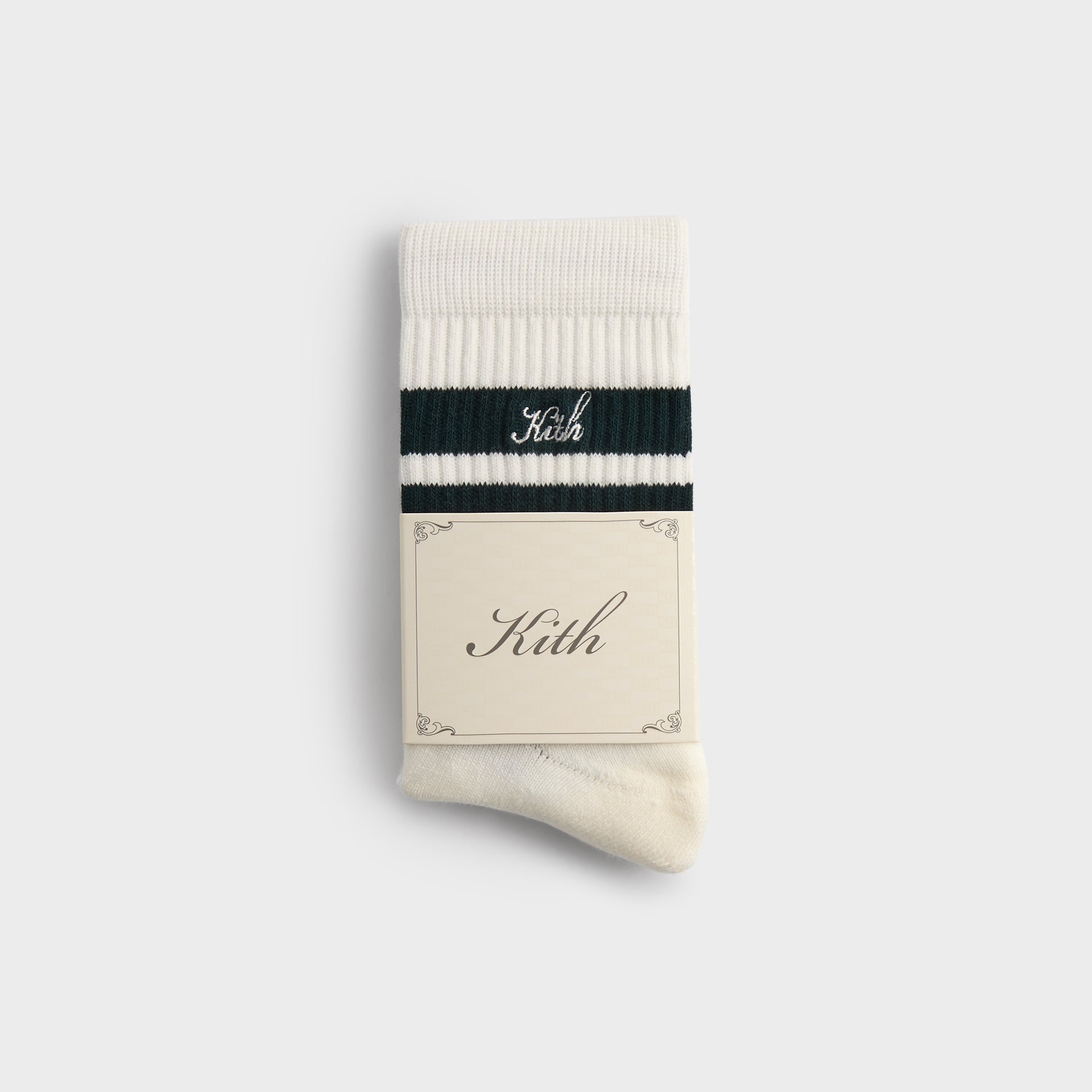 Kith 3-Pack Striped Mid Crew Socks - White