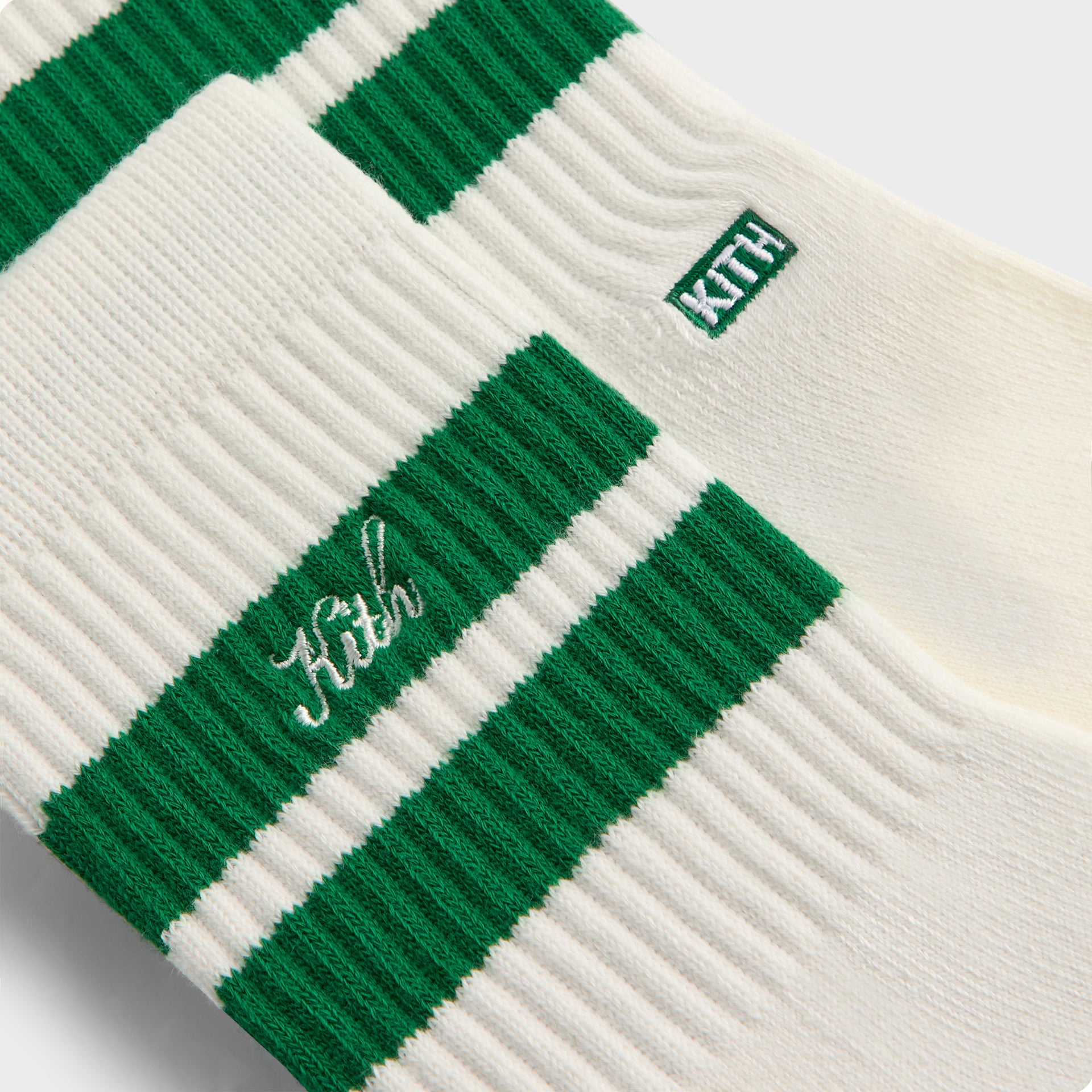 Kith 3-Pack Striped Mid Crew Socks - White