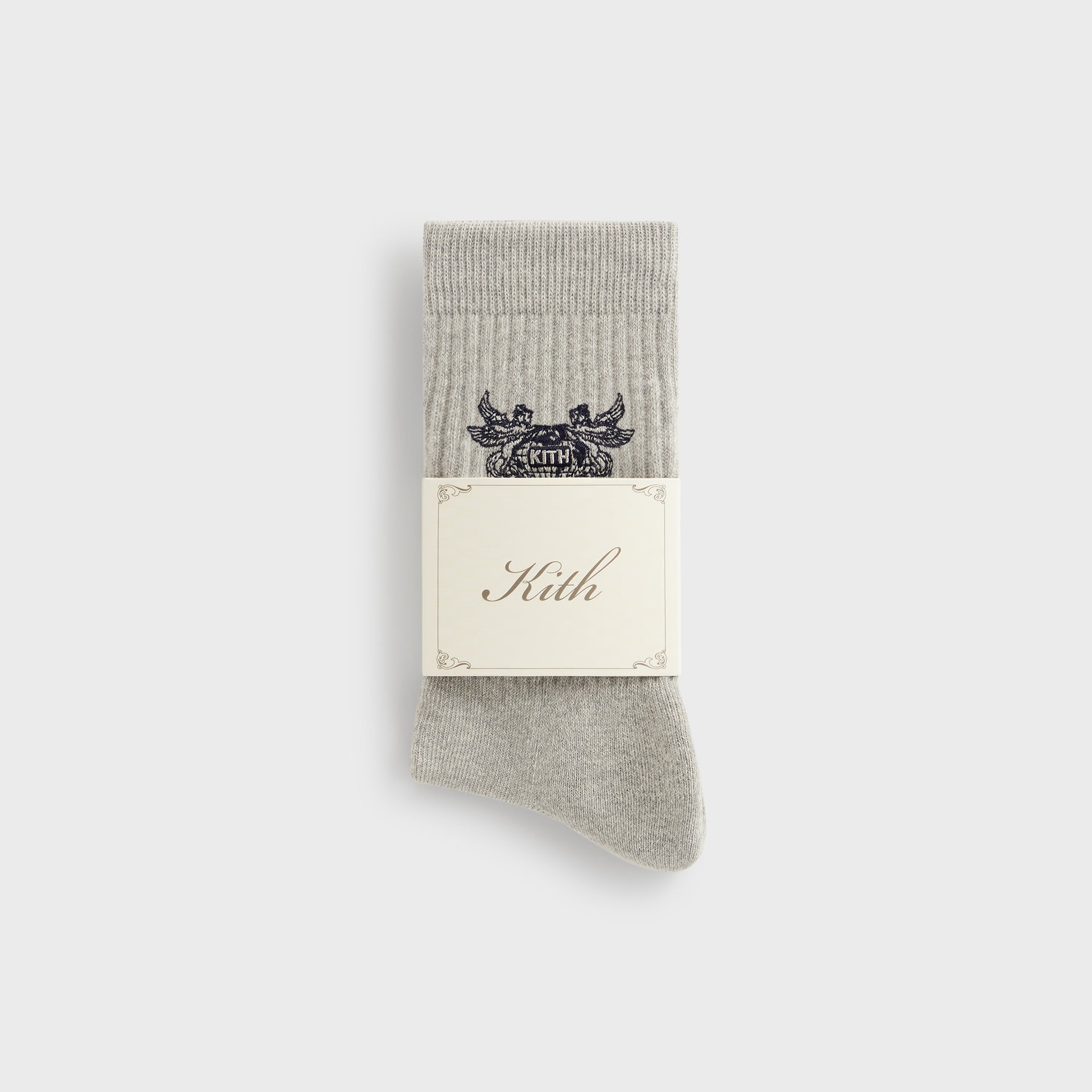 Kith Pegasus Crew Sock - Light Heather Grey