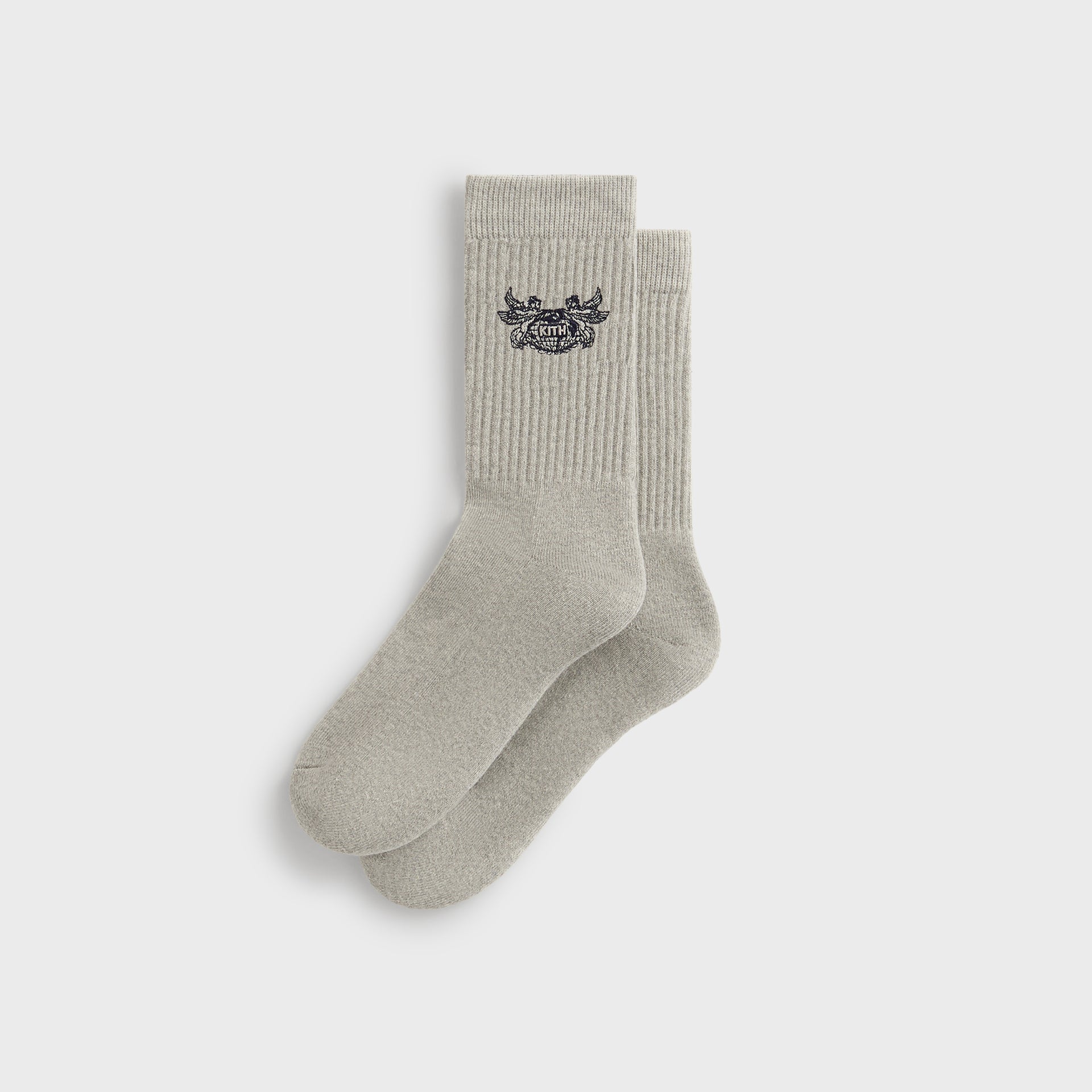 Kith Pegasus Crew Sock - Light Heather Grey
