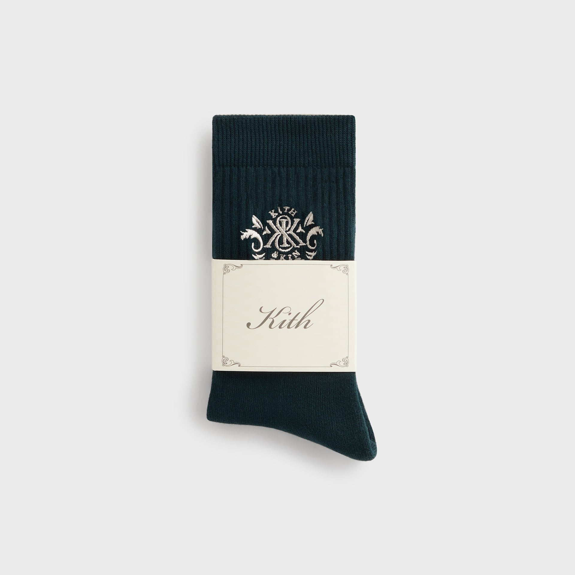 Kith Ornate Crest Logo Crew Socks - Stadium